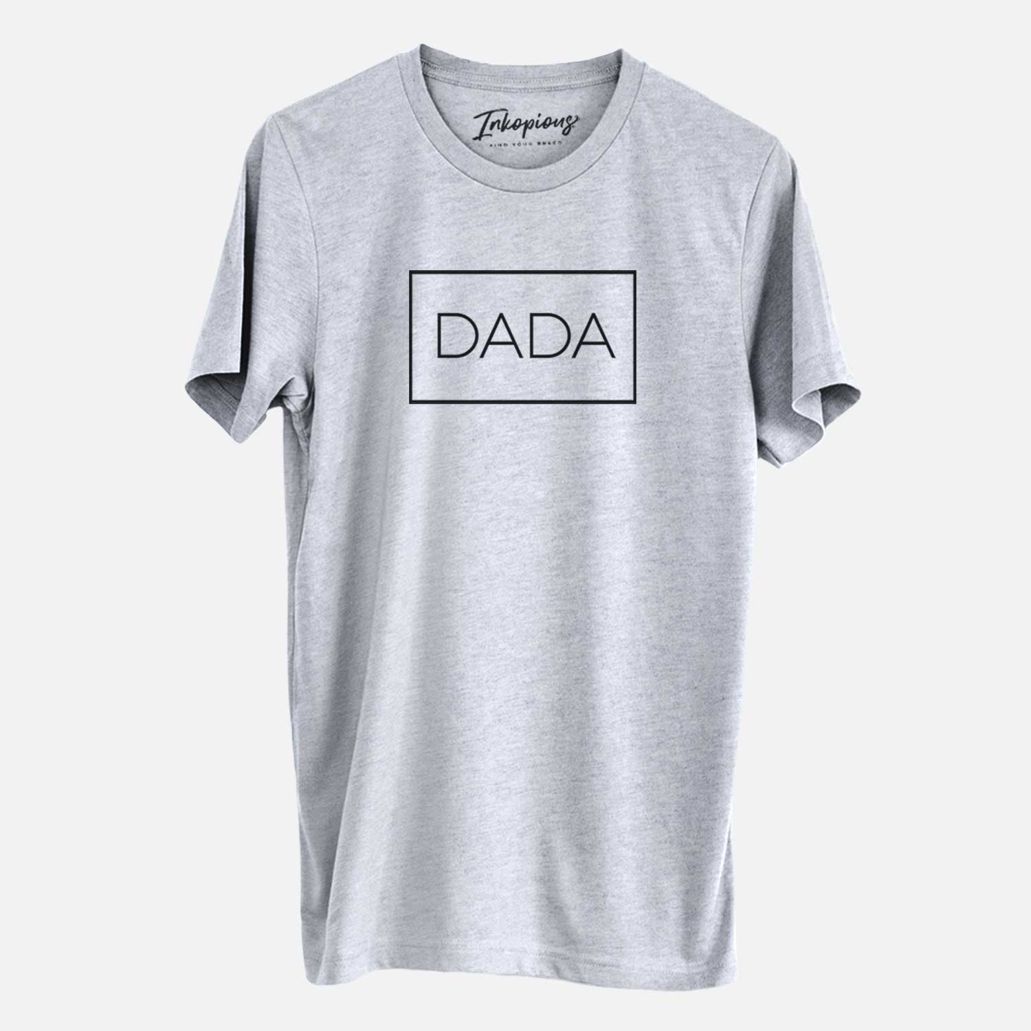 'Dada Boxed - 1 Line' design on a Grey Unisex crewneck