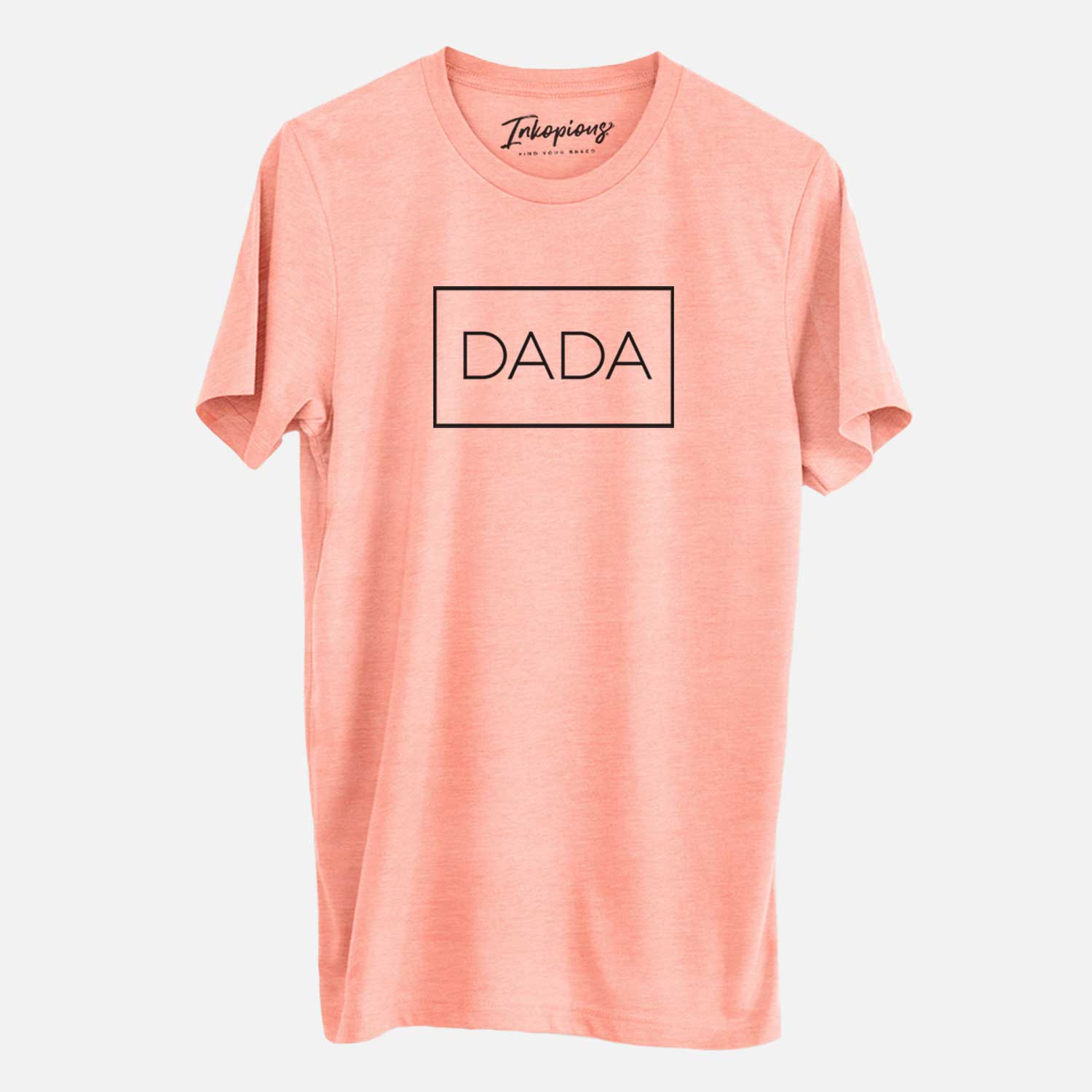 'Dada Boxed - 1 Line' design on a Sunset Unisex crewneck