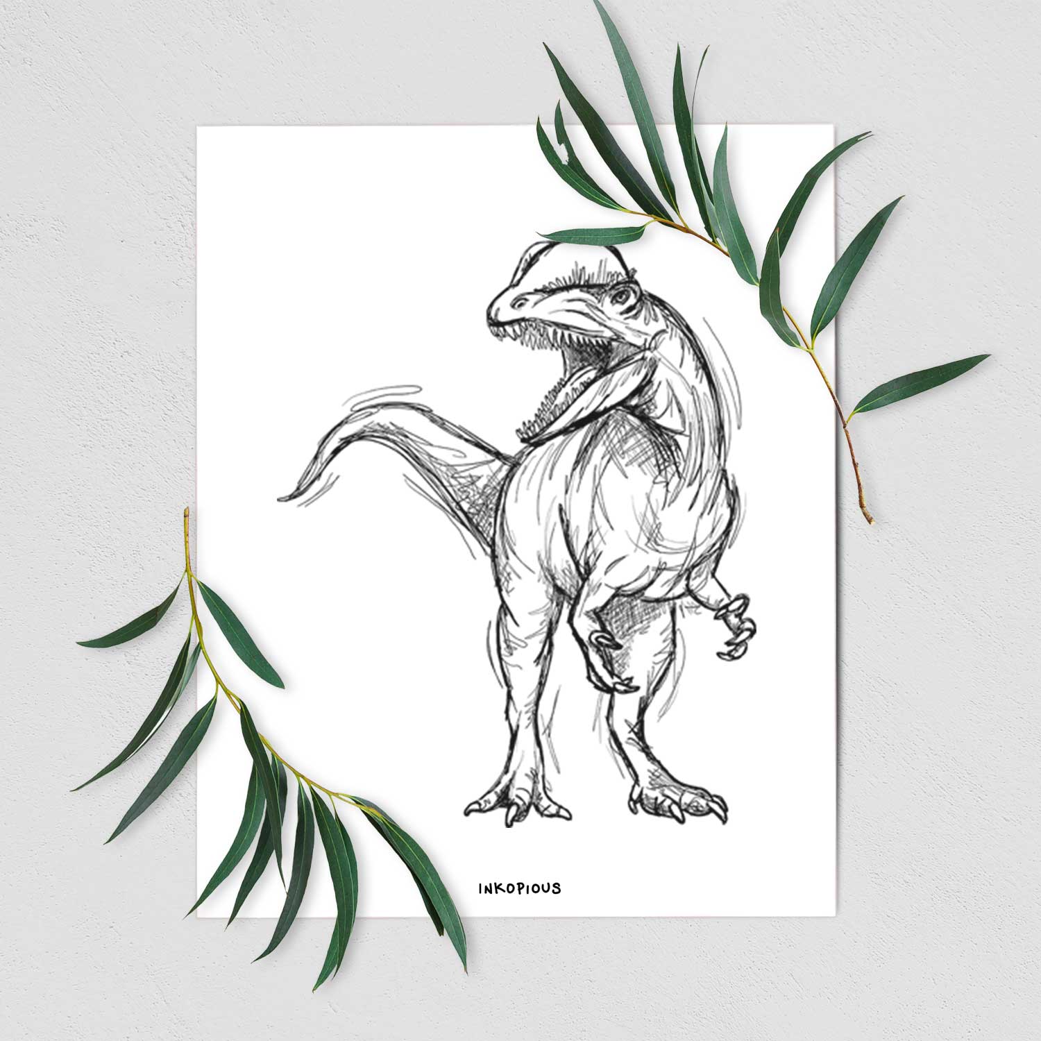 Dilophosaurus Art Print