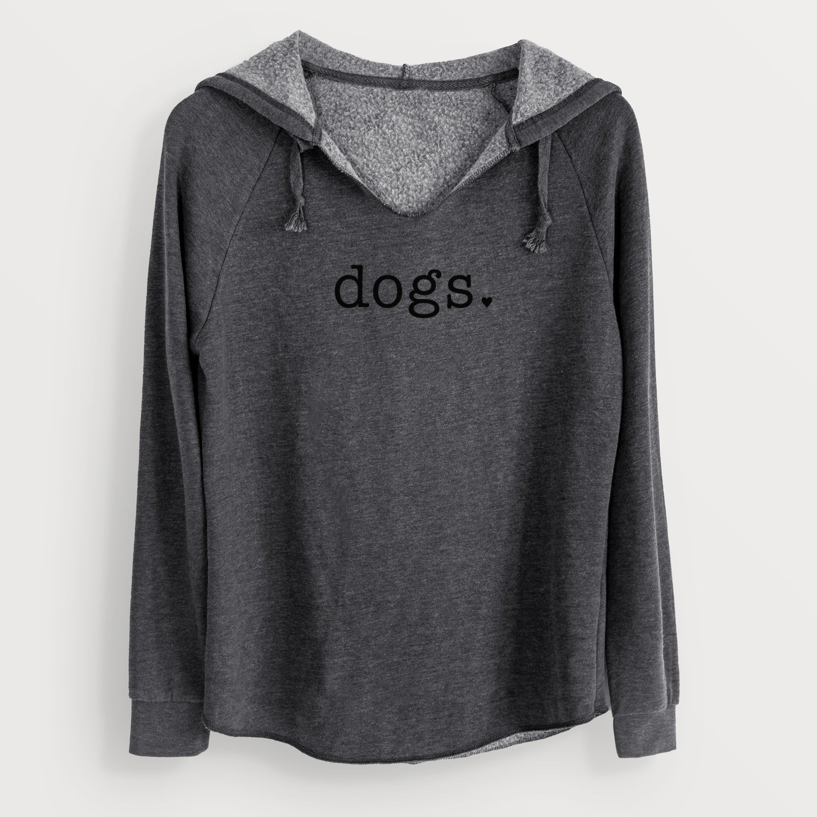 'Dogs' design on a Charcoal Cali Wave Hooded Sweatshirt