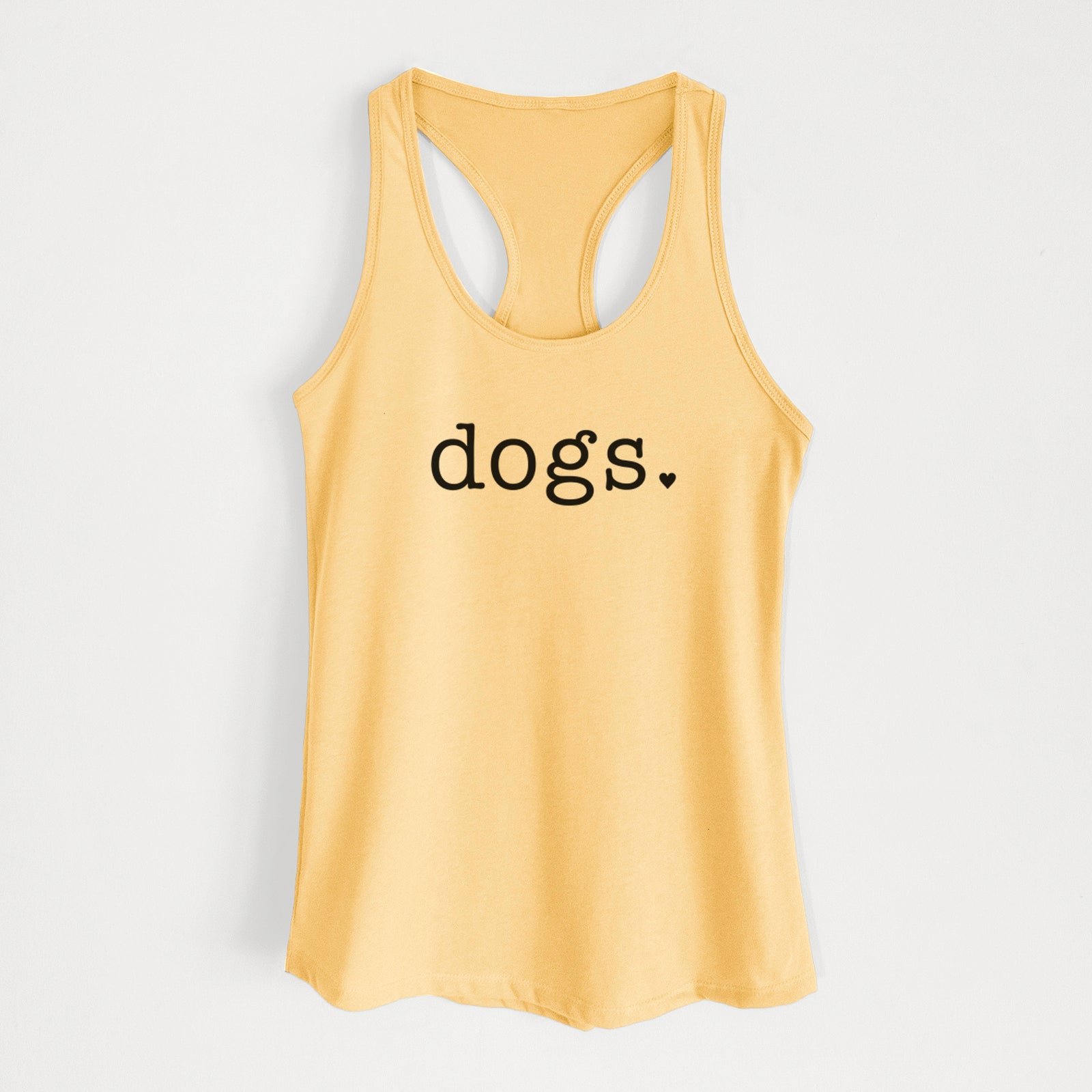 'Dogs' design on a Banana Cream Women's racerback tanktop