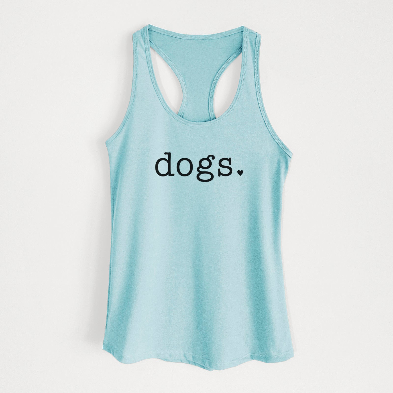 'Dogs' design on a Cancun Blue Women's racerback tanktop