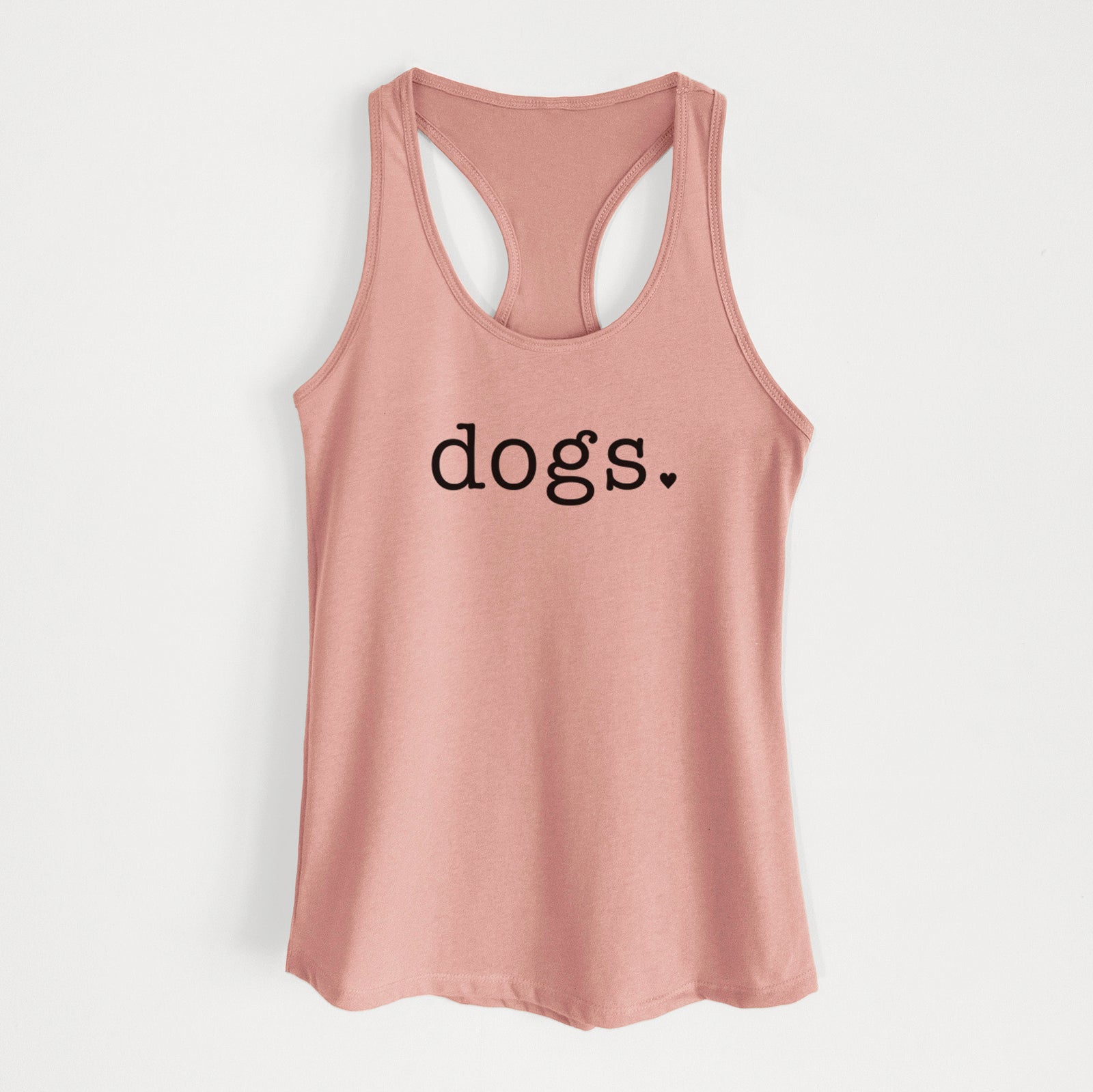 'Dogs' design on a Desert Pink Women's racerback tanktop