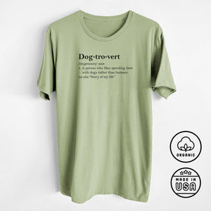Dogtrovert Definition - Unisex Crewneck - Made in USA - 100% Organic Cotton