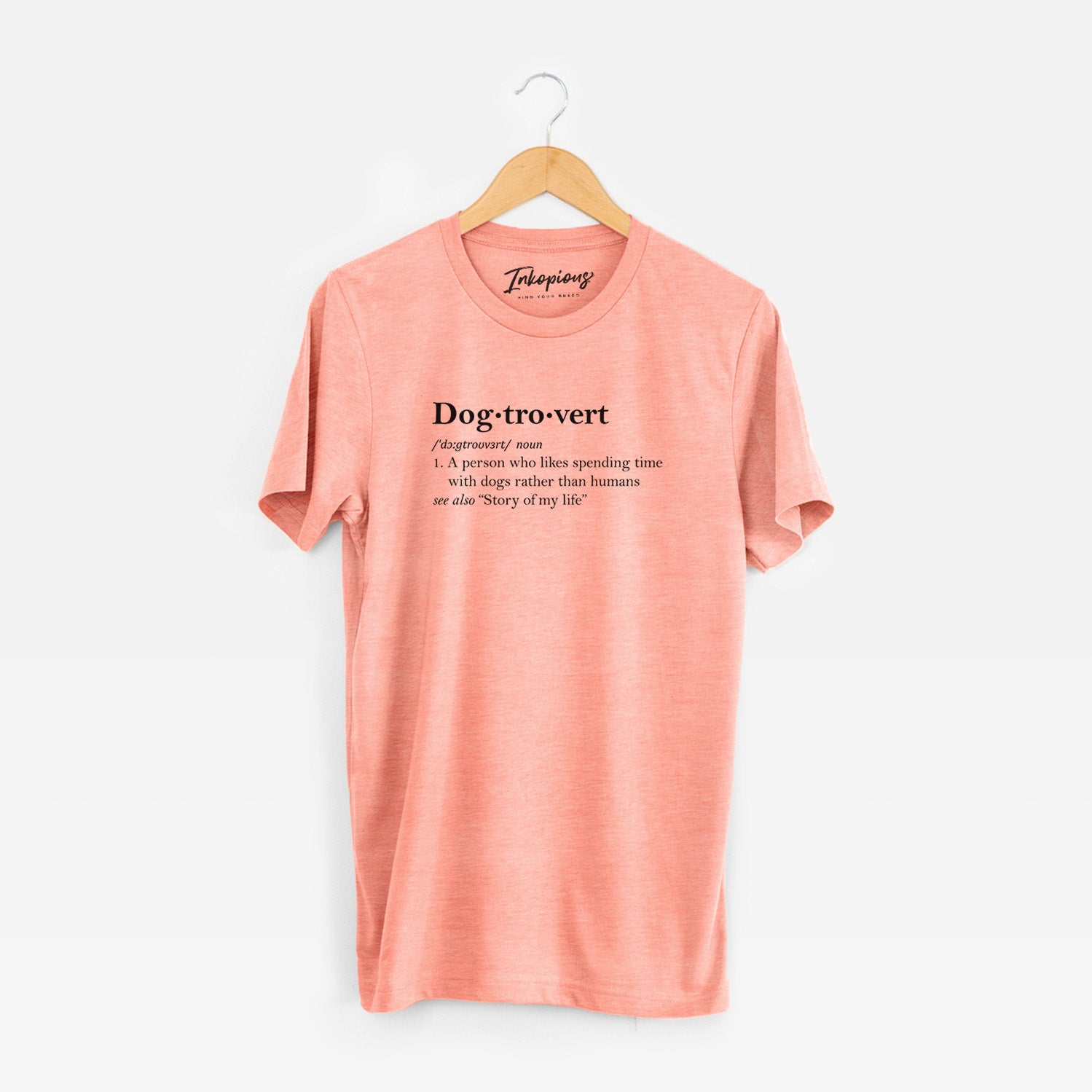 'Dogtrovert Definition' design on a Sunset Unisex crewneck