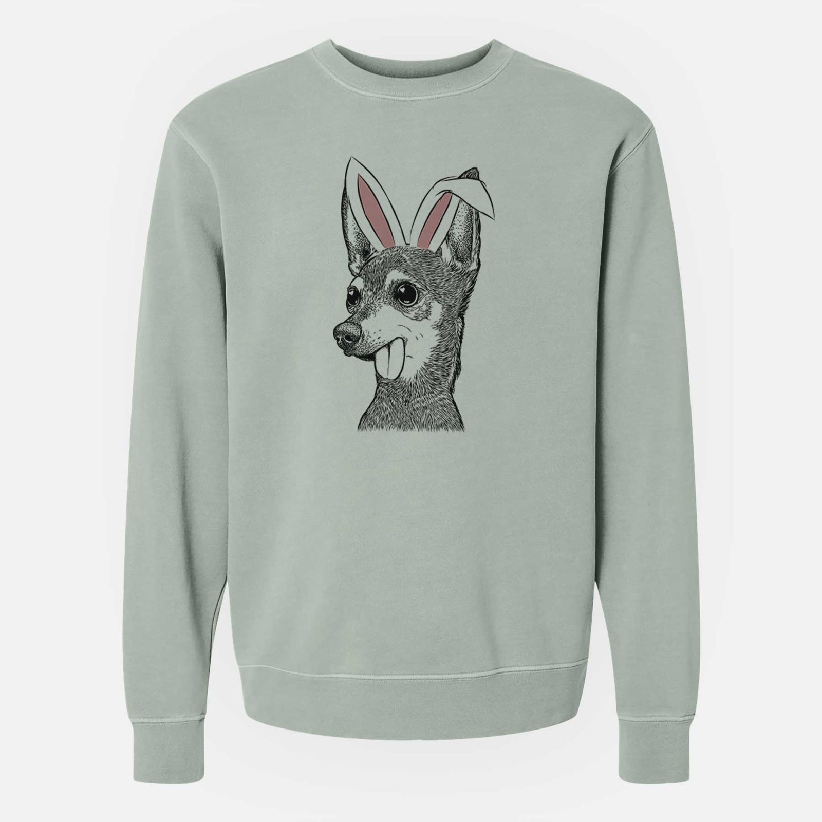 Easter Aaron the Chihuahua - Unisex Pigment Dyed Crew Sweatshirt