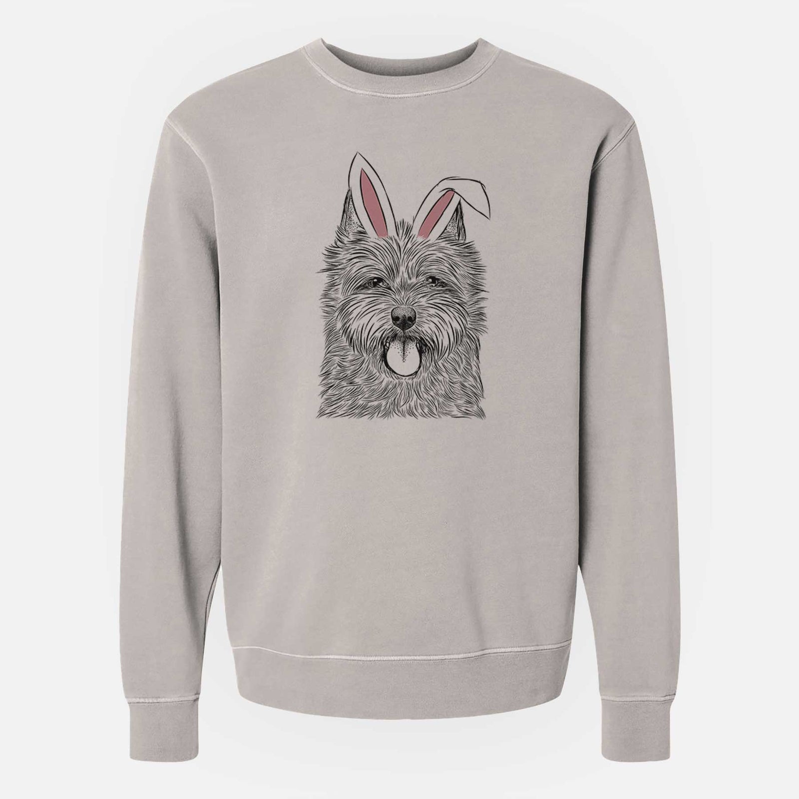 Easter Alfie the Norwich Terrier - Unisex Pigment Dyed Crew Sweatshirt