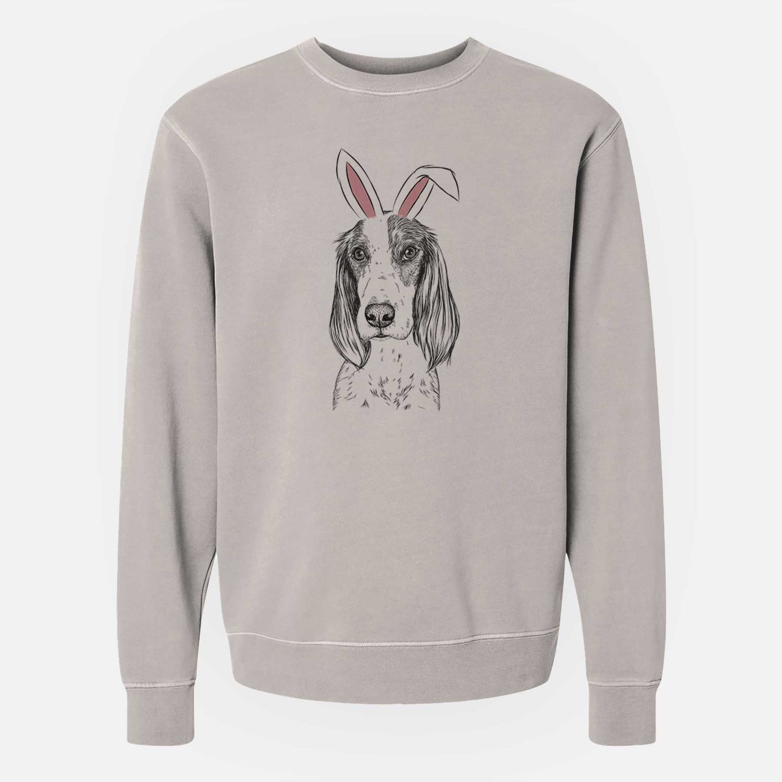 Easter Aline the Irish Red and White Setter - Unisex Pigment Dyed Crew Sweatshirt