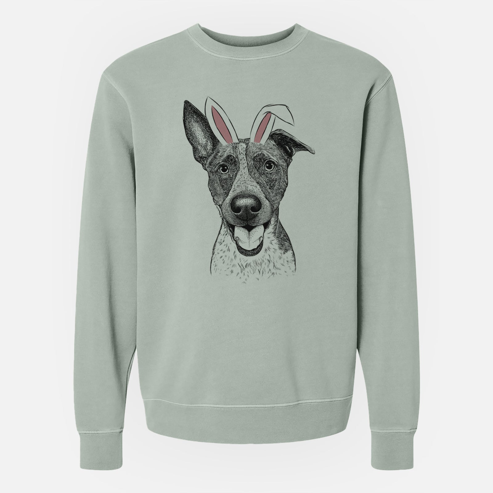 Easter Amigo the Heeler Mix - Unisex Pigment Dyed Crew Sweatshirt