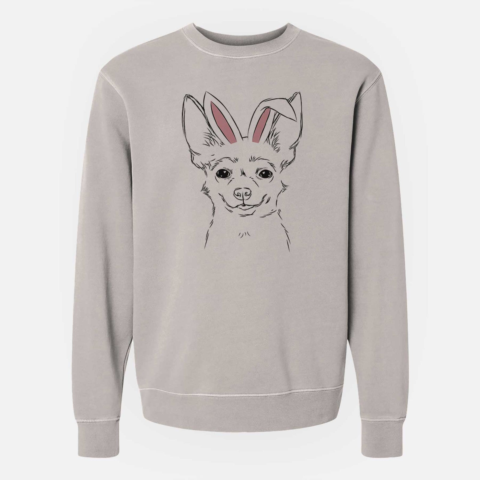 Easter Amos the Chihuahua - Unisex Pigment Dyed Crew Sweatshirt