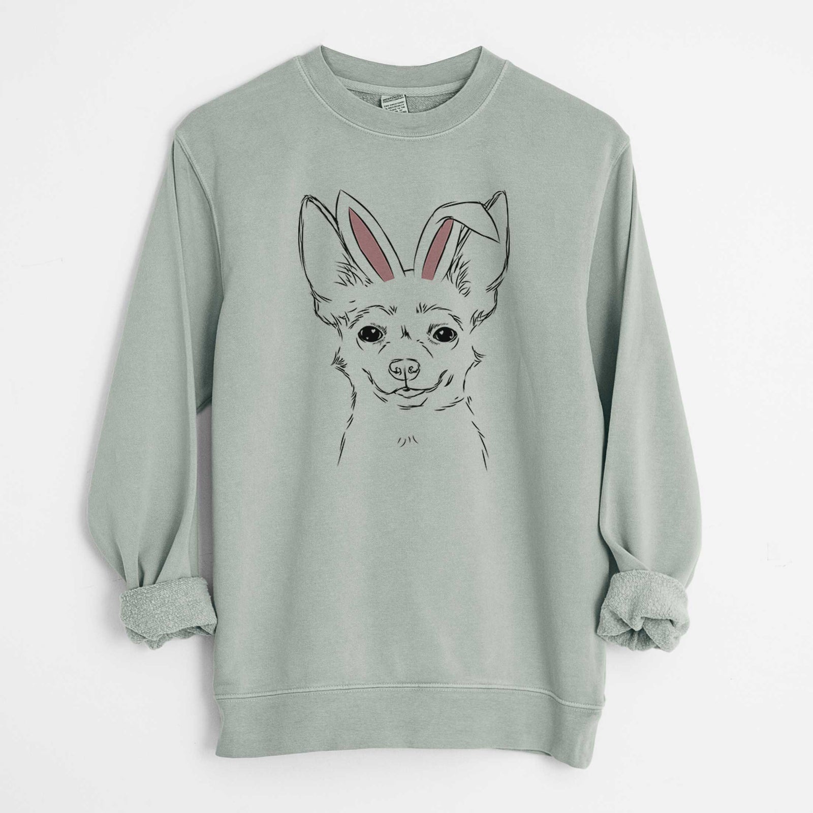 Easter Amos the Chihuahua - Unisex Pigment Dyed Crew Sweatshirt