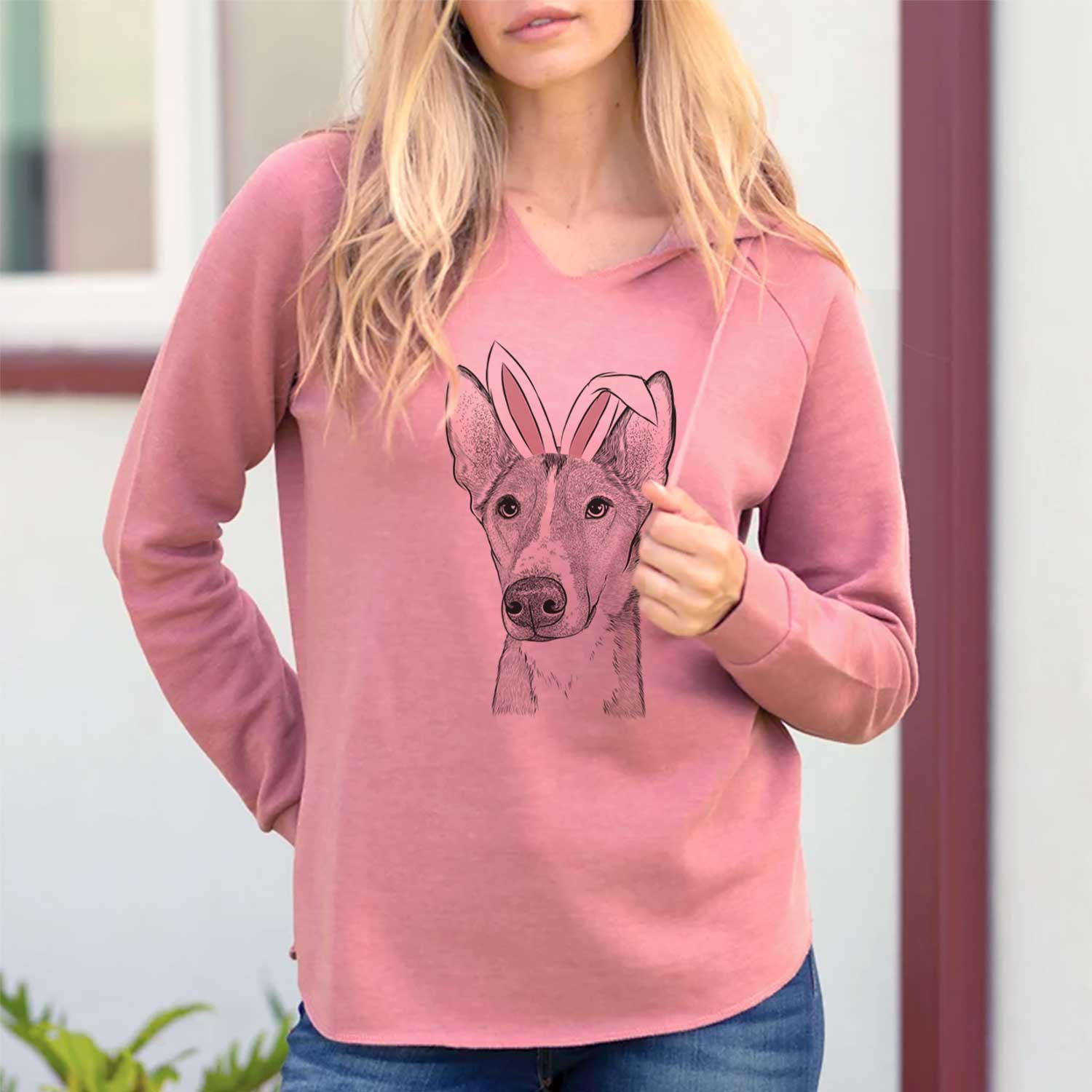 Easter Anubis the Alaskan Husky - Cali Wave Hooded Sweatshirt