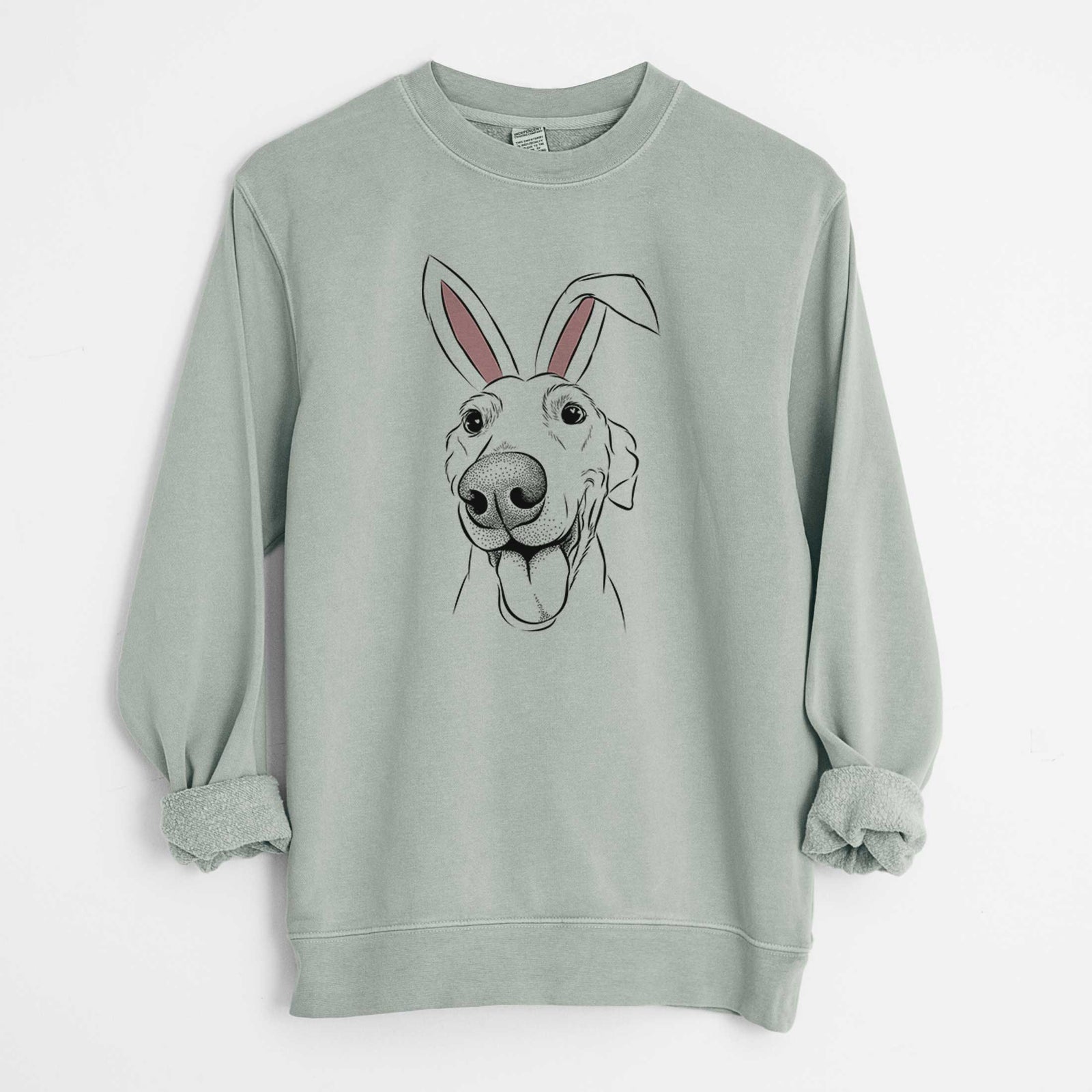 Easter Buddy the Buddy the Sato / American Village Dog - Unisex Pigment Dyed Crew Sweatshirt