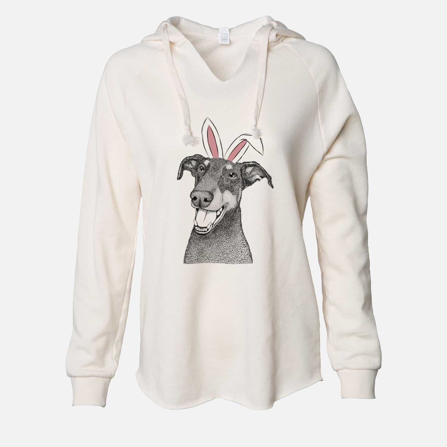 Easter Bunnie the Doberman Pinscher - Cali Wave Hooded Sweatshirt