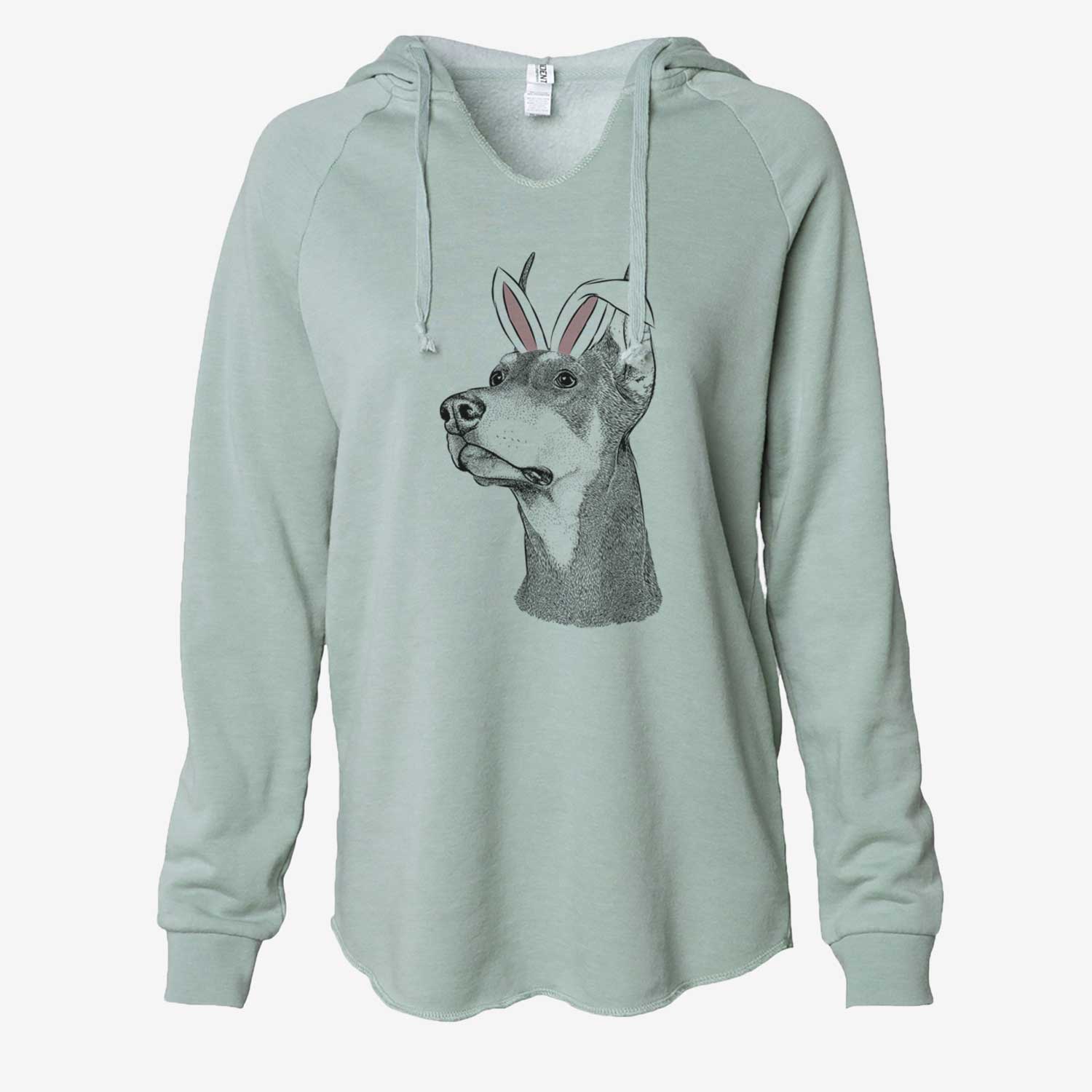 Easter Cenza the Doberman Pinscher - Cali Wave Hooded Sweatshirt