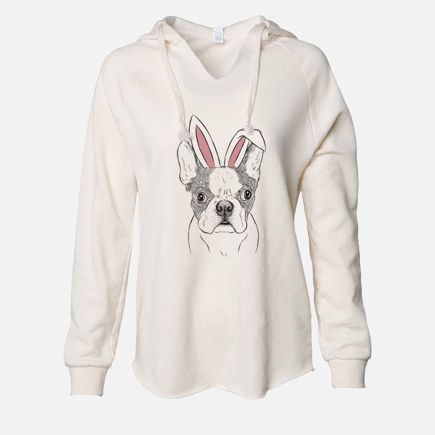 Easter Chocolate Chip the Boston Terrier - Cali Wave Hooded Sweatshirt