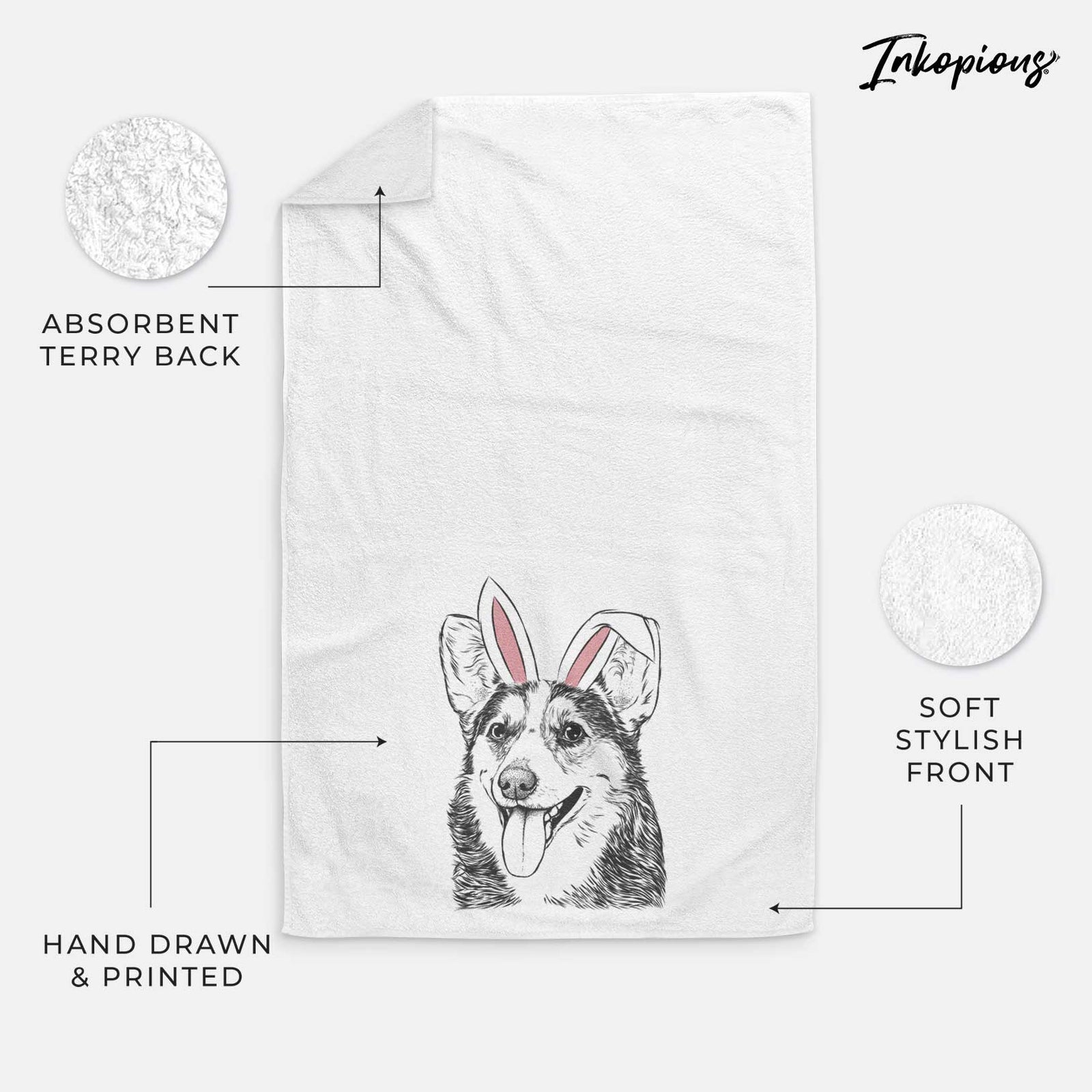 Darma the Corgi Decorative Hand Towel