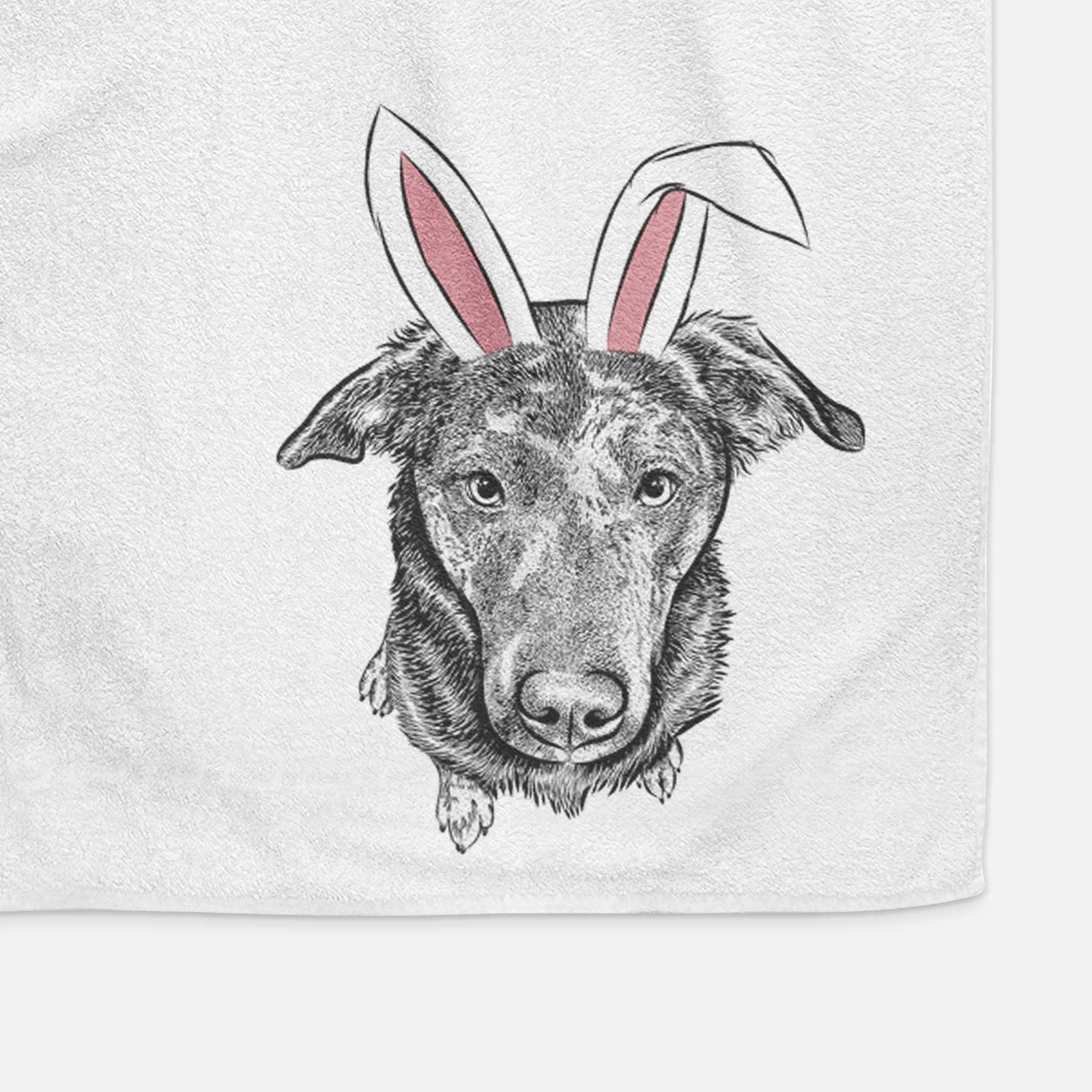 Echo the Pitbull Beagle Mix Decorative Hand Towel