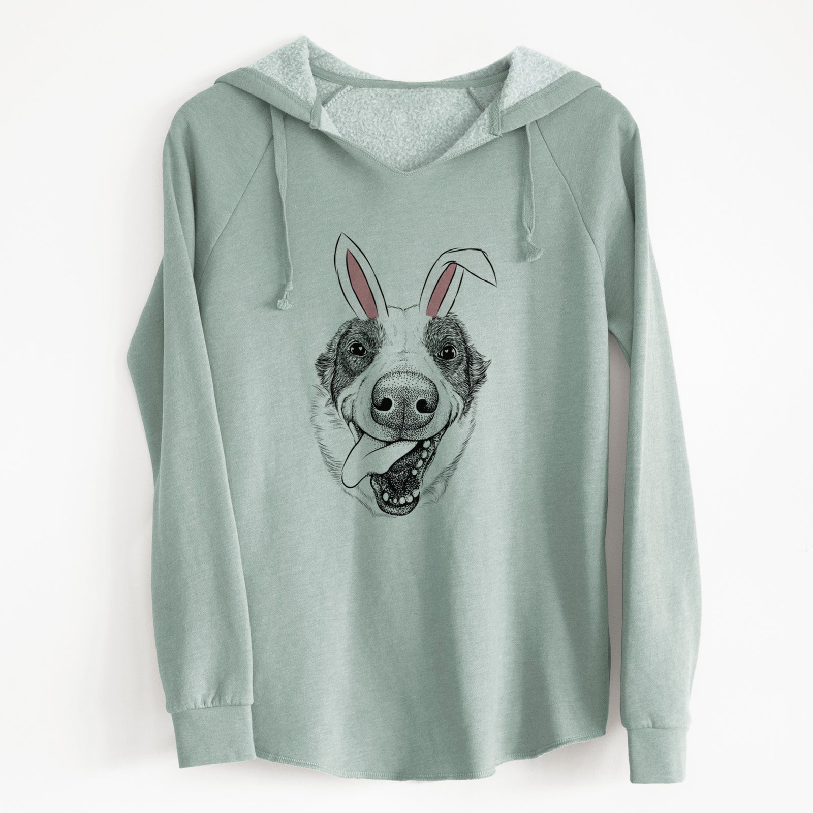 Easter Elwood the Border Collie - Cali Wave Hooded Sweatshirt