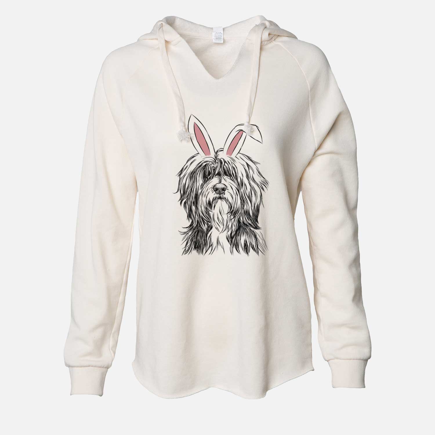 Easter Fiji the Polish Lowland Sheepdog - Cali Wave Hooded Sweatshirt