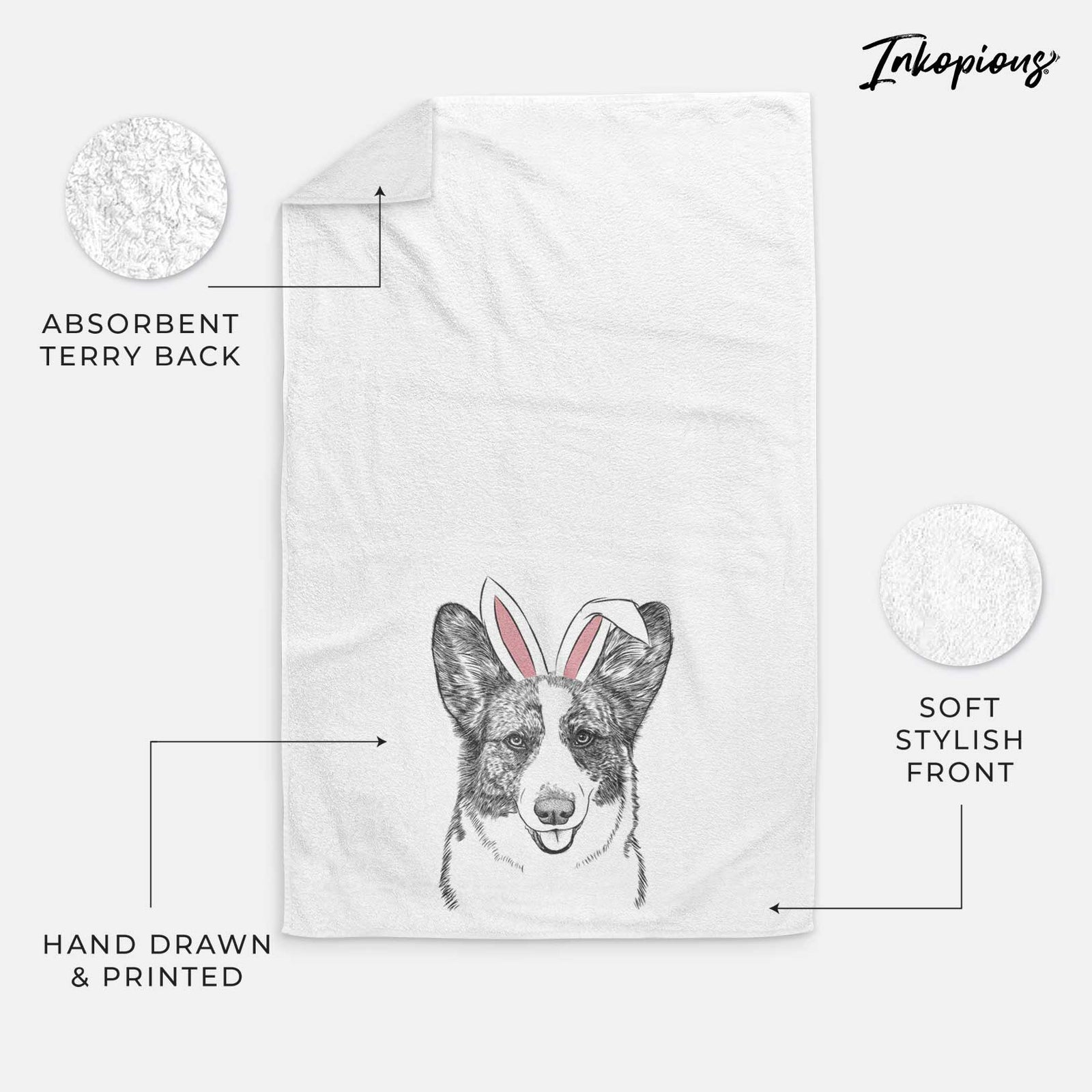 Gabby the Cardigan Welsh Corgi Decorative Hand Towel