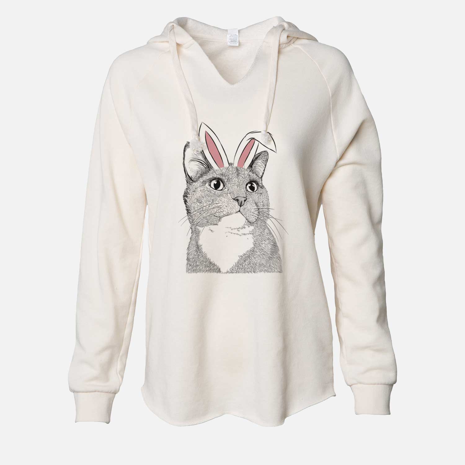 Easter Gizmo the Grey Cat - Cali Wave Hooded Sweatshirt