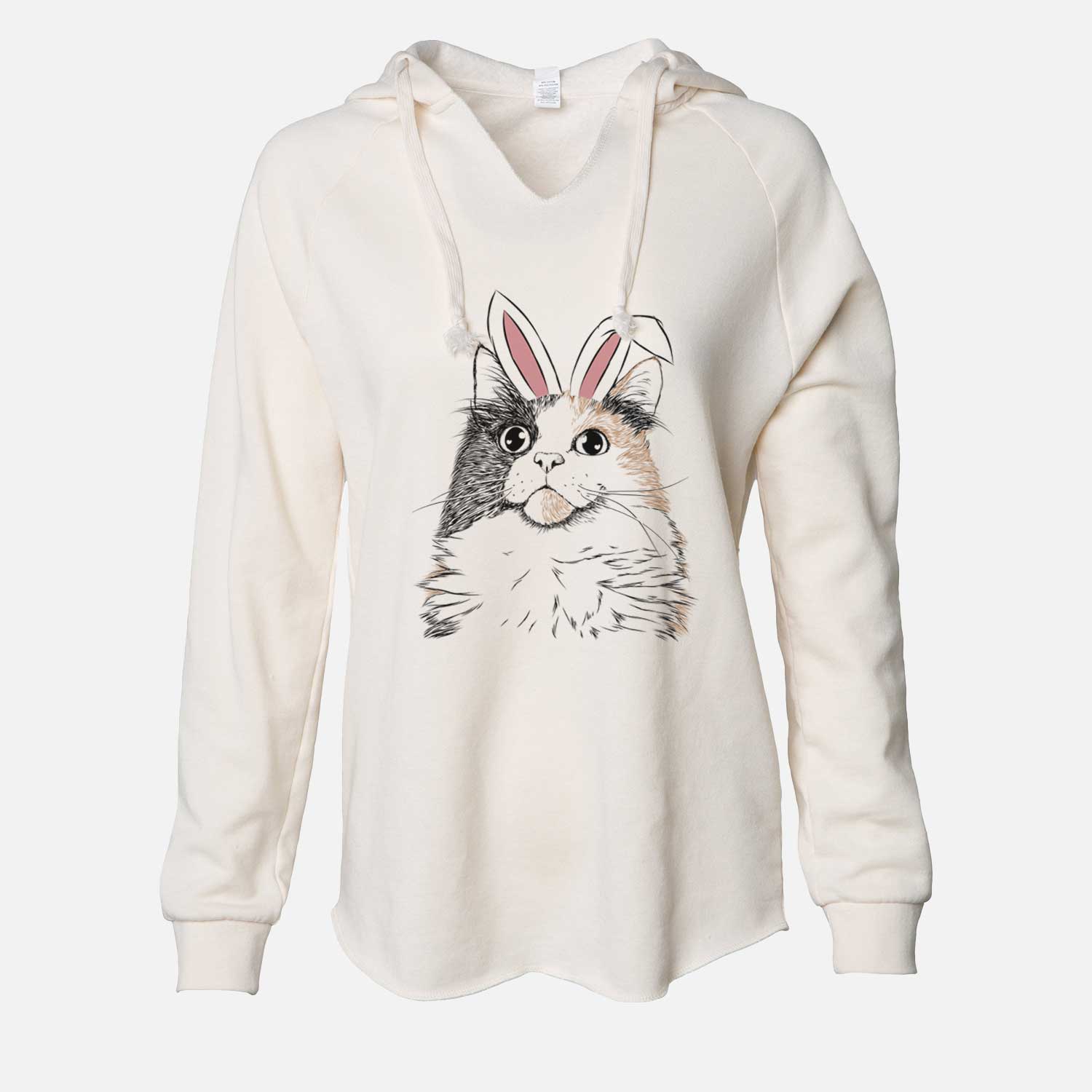 Easter Greta the Calico Cat - Cali Wave Hooded Sweatshirt