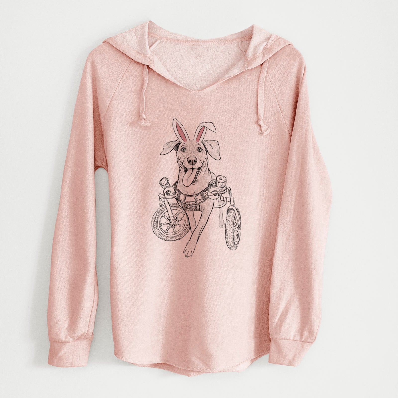 Easter Hannah the Pitbull Mix - Cali Wave Hooded Sweatshirt