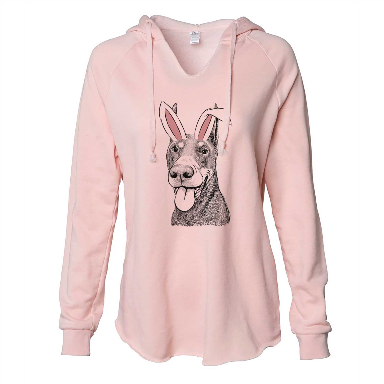 Easter Happy Sunny the Doberman Pinscher - Cali Wave Hooded Sweatshirt