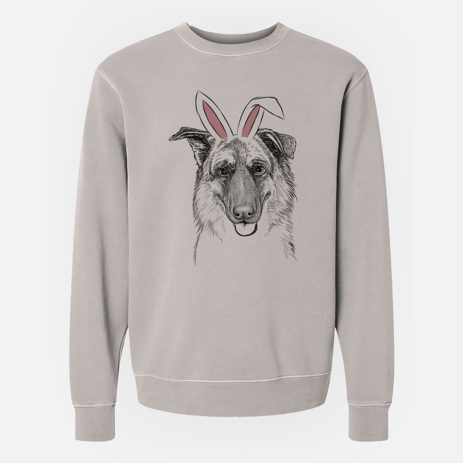Easter Henry the German Shepherd - Unisex Pigment Dyed Crew Sweatshirt