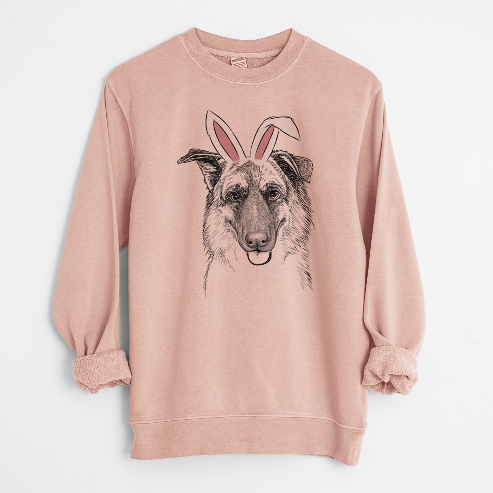 Easter Henry the German Shepherd - Unisex Pigment Dyed Crew Sweatshirt