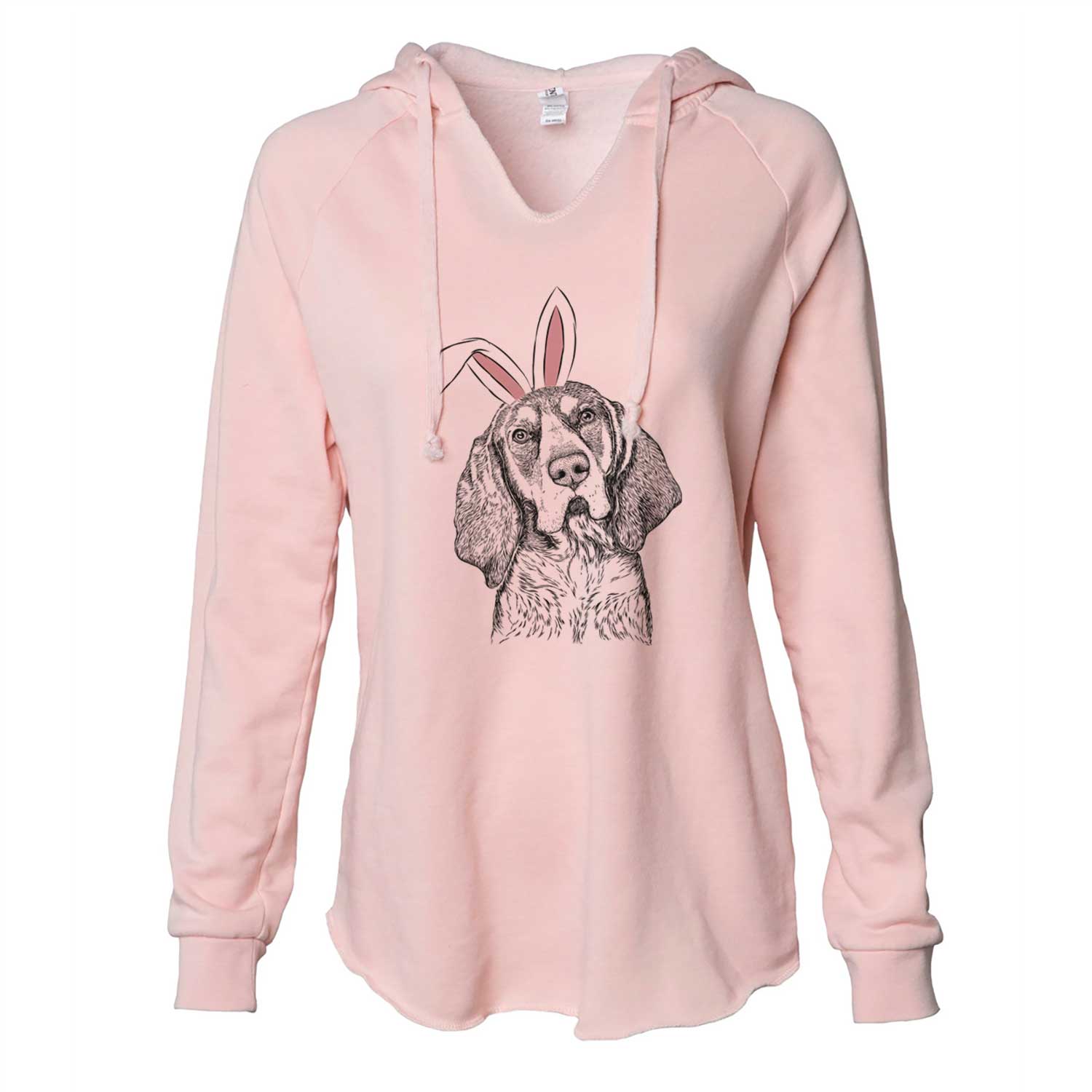 Easter Huck the Bluetick Coonhound - Cali Wave Hooded Sweatshirt