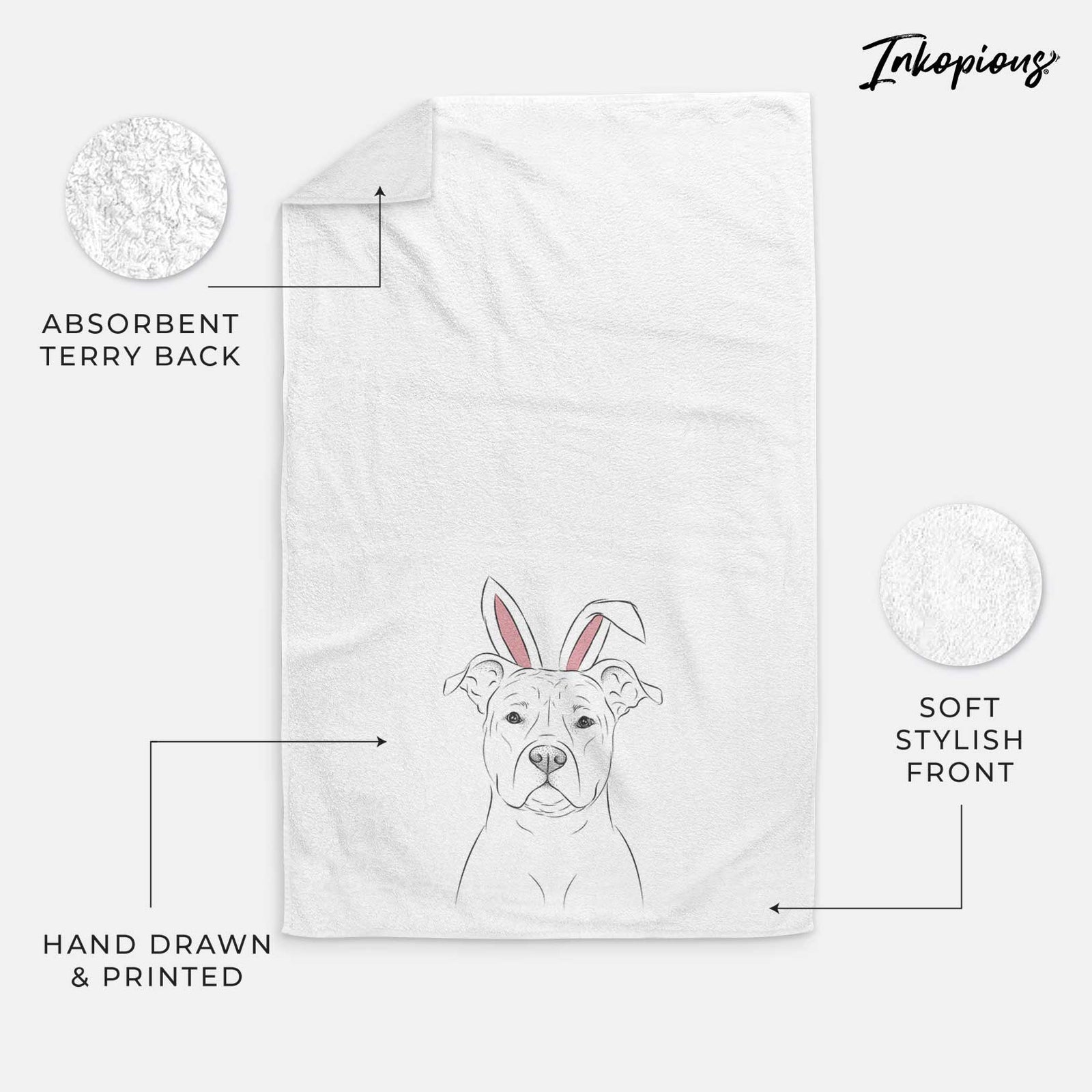 Jethro the American Staffordshire Terrier Decorative Hand Towel