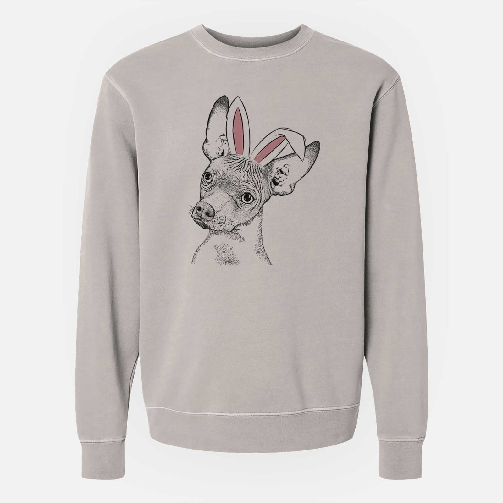 Easter Kahlo the Xoloitzcuintli - Unisex Pigment Dyed Crew Sweatshirt