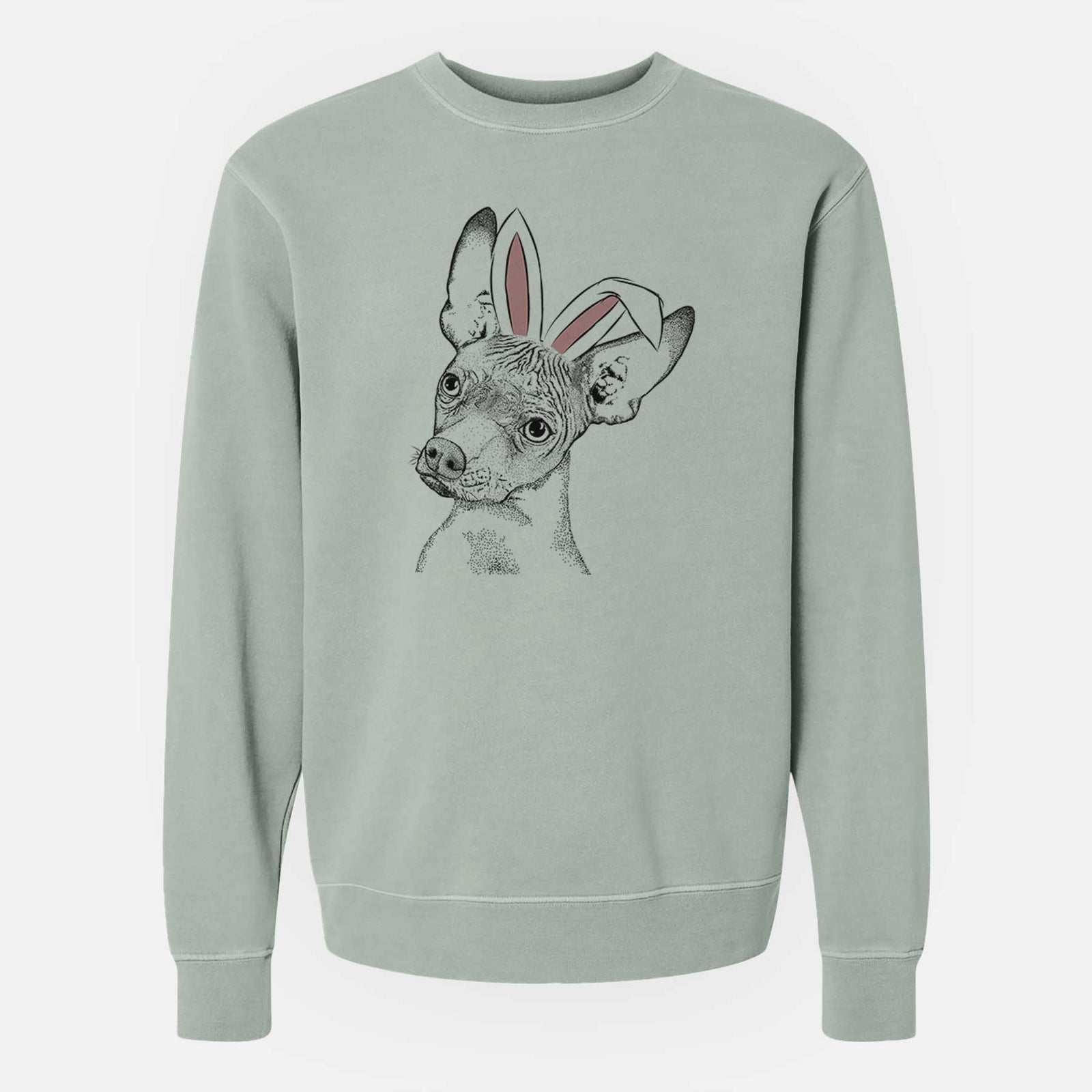 Easter Kahlo the Xoloitzcuintli - Unisex Pigment Dyed Crew Sweatshirt