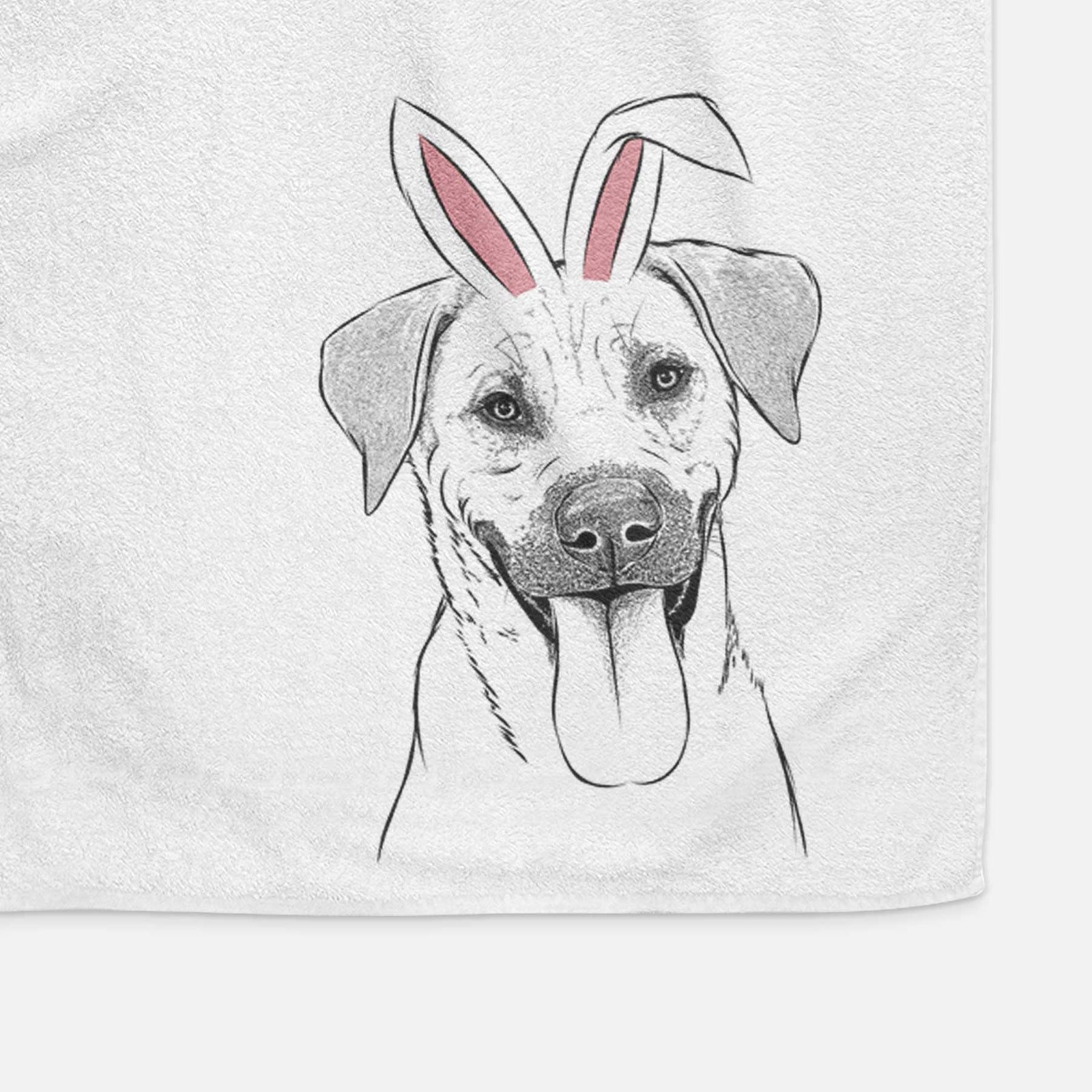 Koda the Black Mouth Cur Decorative Hand Towel