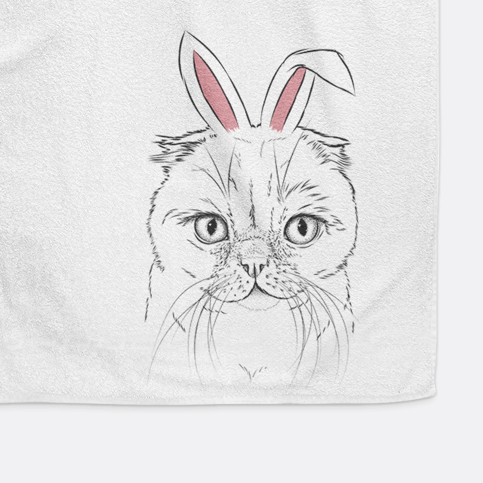 Lina the Exotic Fold Cat Decorative Hand Towel