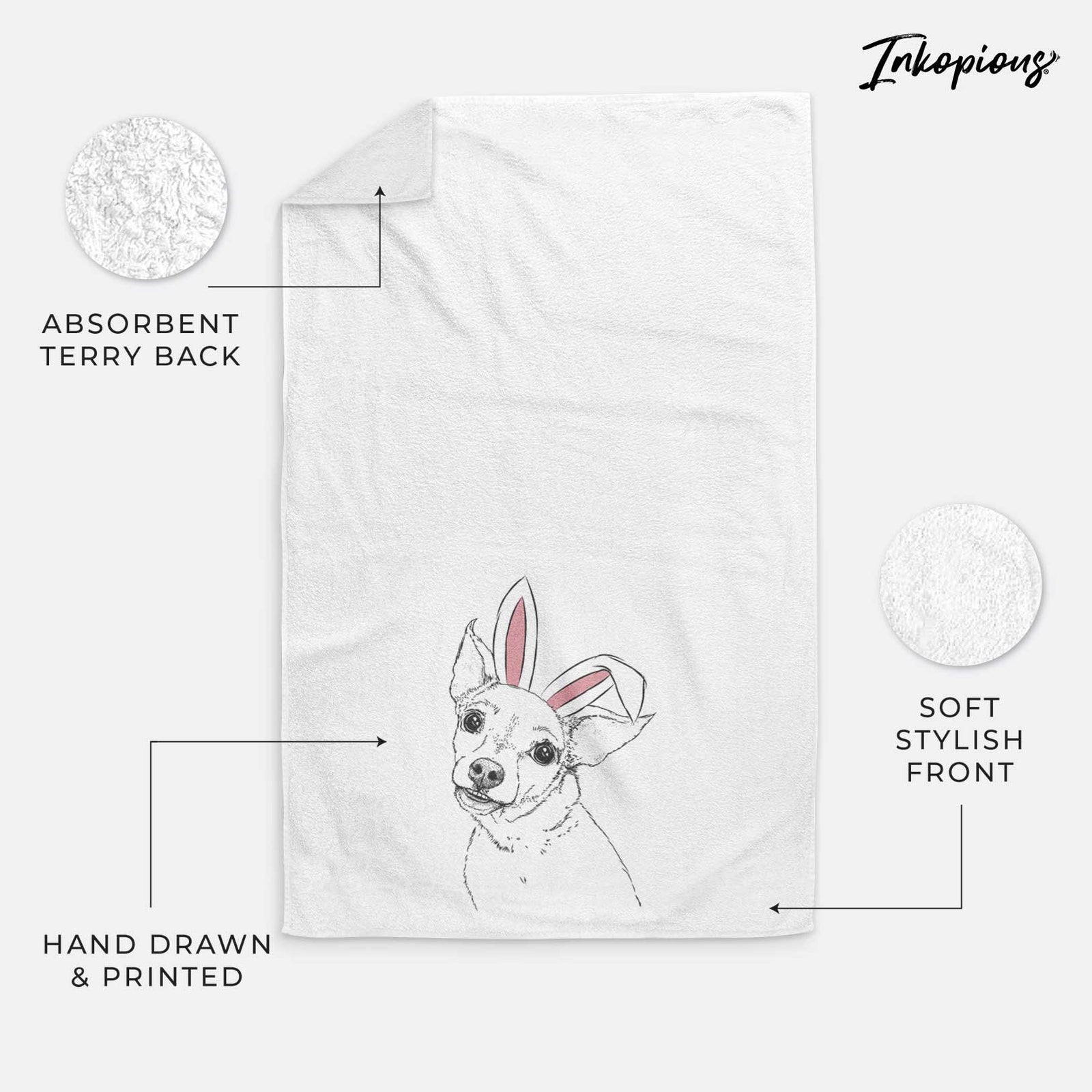 Lola the Chiweenie Decorative Hand Towel