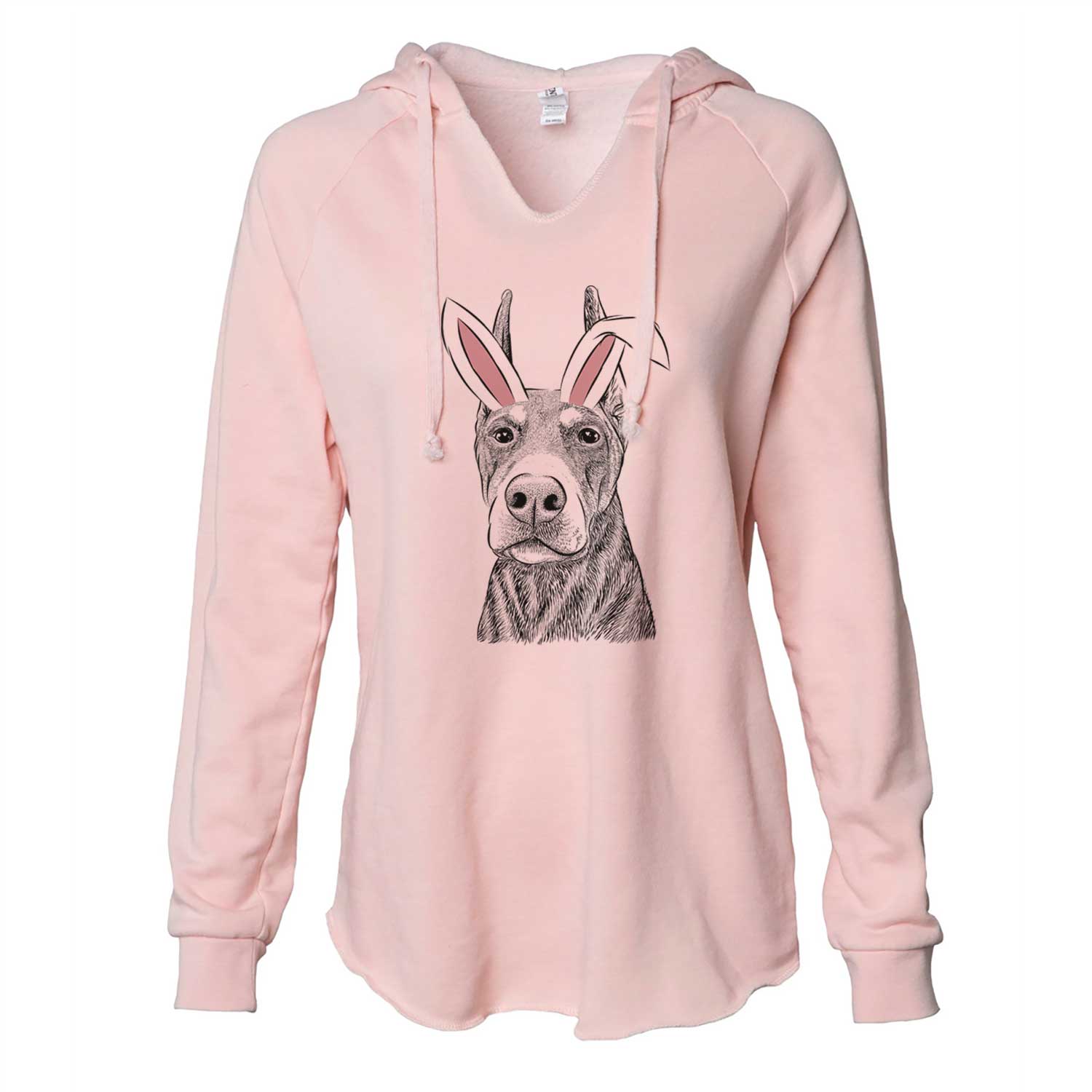 Easter Luna the Doberman Pinscher - Cali Wave Hooded Sweatshirt