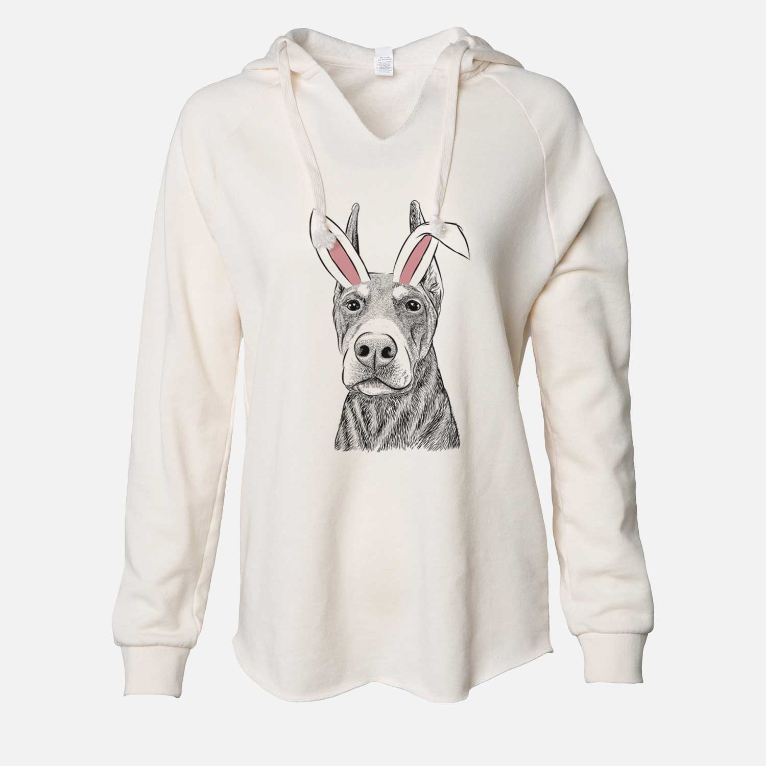 Easter Luna the Doberman Pinscher - Cali Wave Hooded Sweatshirt