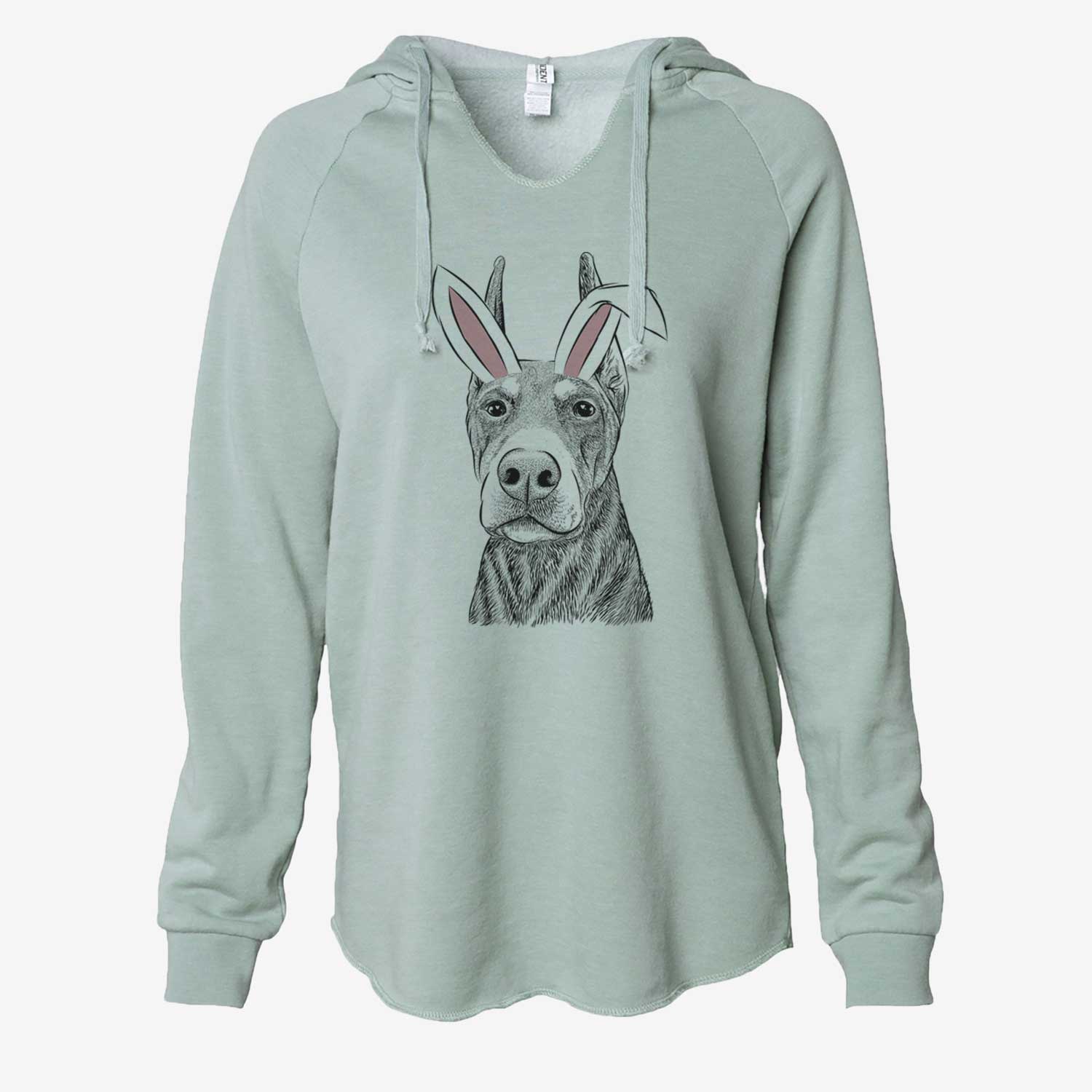 Easter Luna the Doberman Pinscher - Cali Wave Hooded Sweatshirt