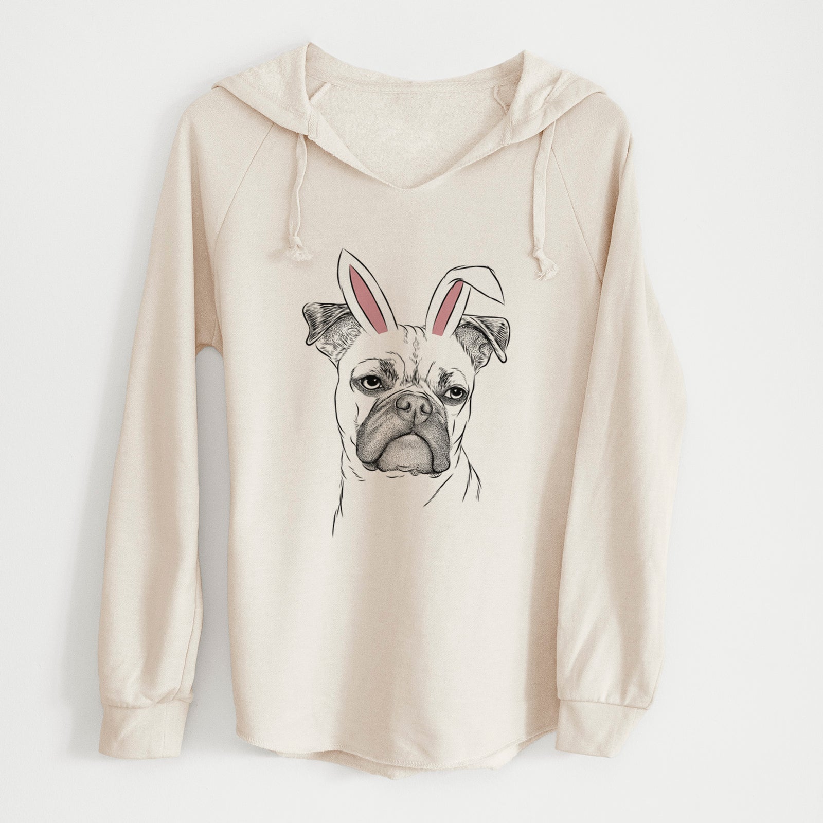 Easter Mack the Bugg (Boston Terrier/Pug) - Cali Wave Hooded Sweatshirt