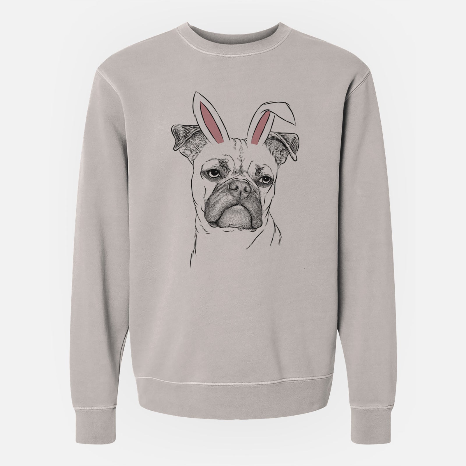 Easter Mack the Bugg (Boston Terrier/Pug) - Unisex Pigment Dyed Crew Sweatshirt