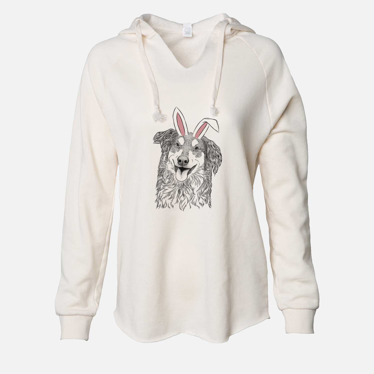 Easter Maddie the English Shepherd - Cali Wave Hooded Sweatshirt