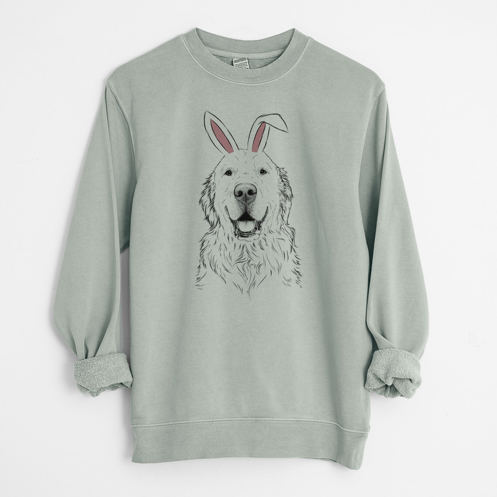 Easter Maximus the Golden Retriever - Unisex Pigment Dyed Crew Sweatshirt