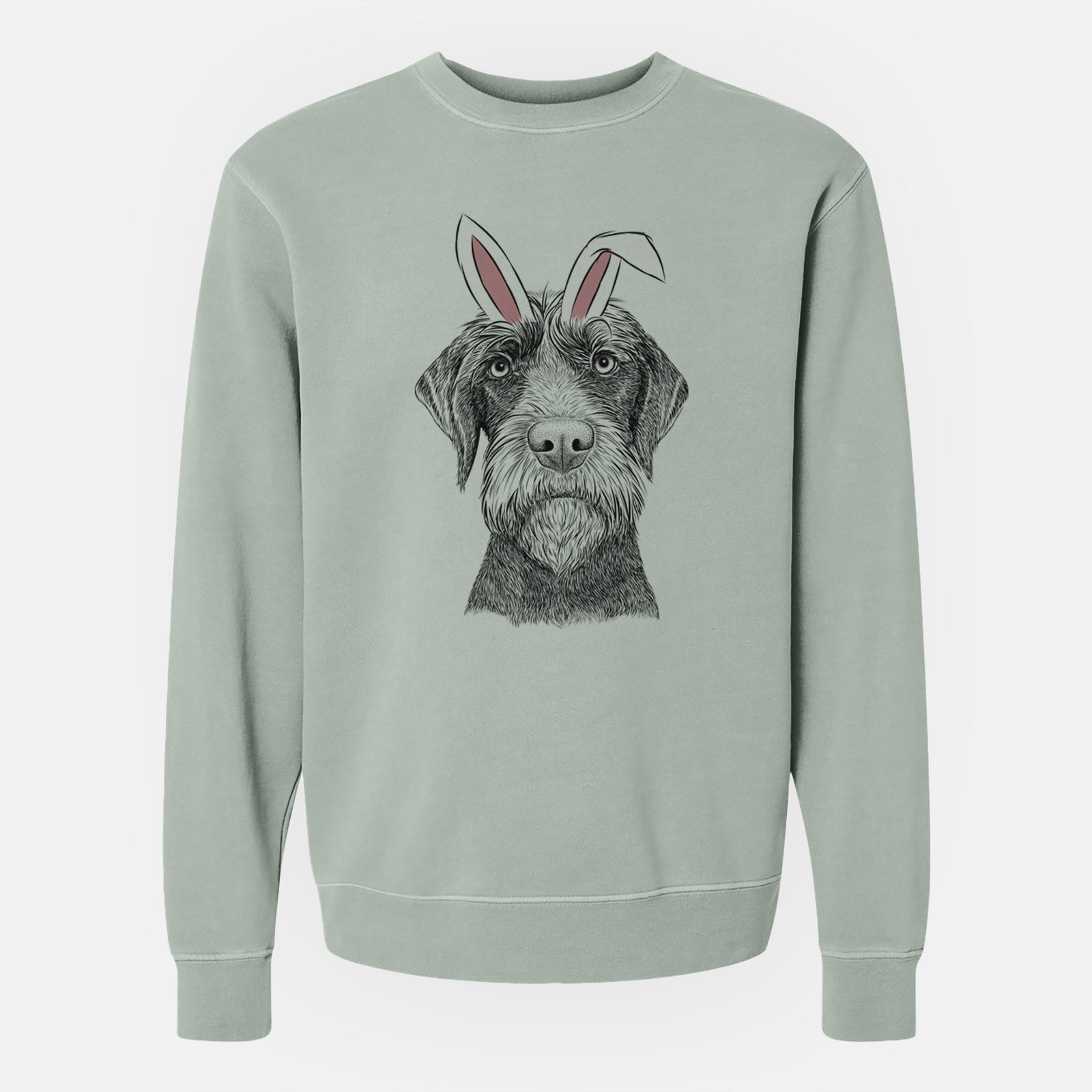 Easter Oakley the Pudelpointer - Unisex Pigment Dyed Crew Sweatshirt