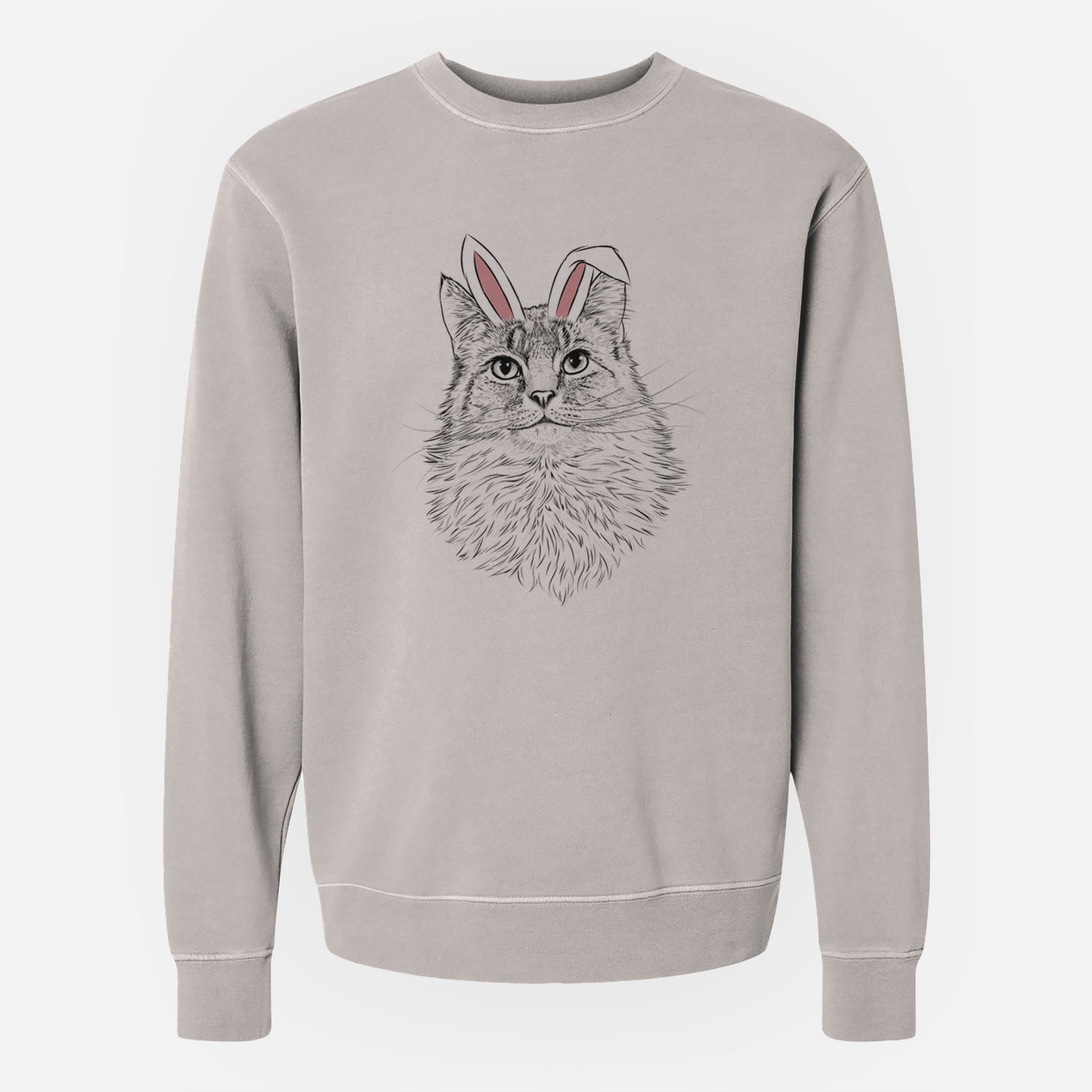 Easter Olive the Cat - Unisex Pigment Dyed Crew Sweatshirt