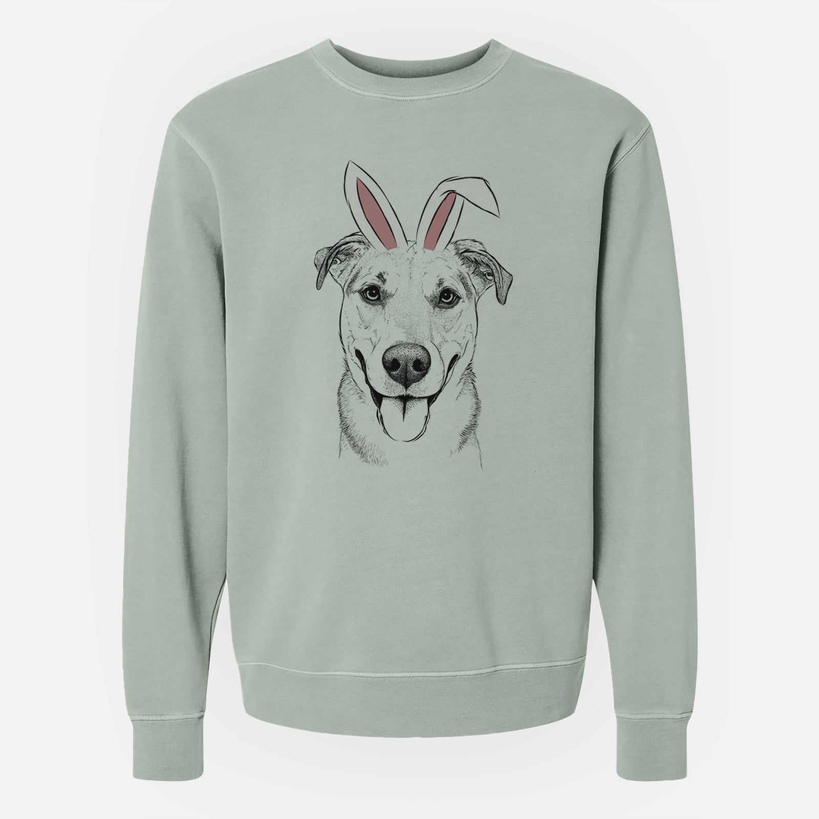 Easter Padre the Pitbull Mix - Unisex Pigment Dyed Crew Sweatshirt