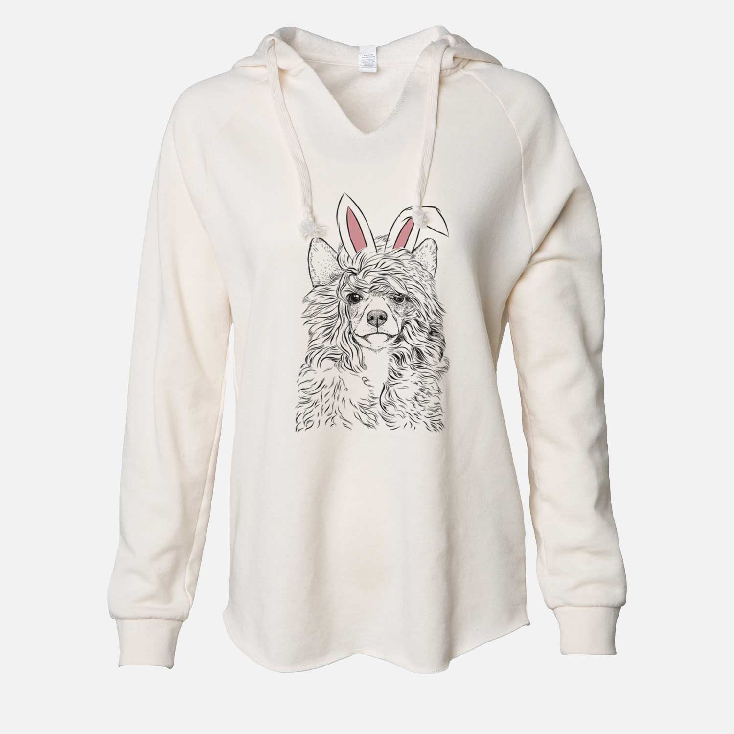 Easter Preston the Powderpuff Chinese Crested - Cali Wave Hooded Sweatshirt