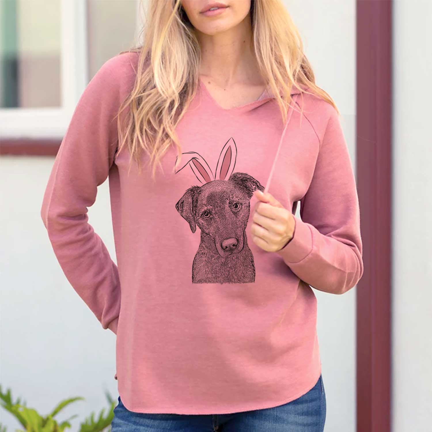 Easter Sadie the Whipador - Cali Wave Hooded Sweatshirt